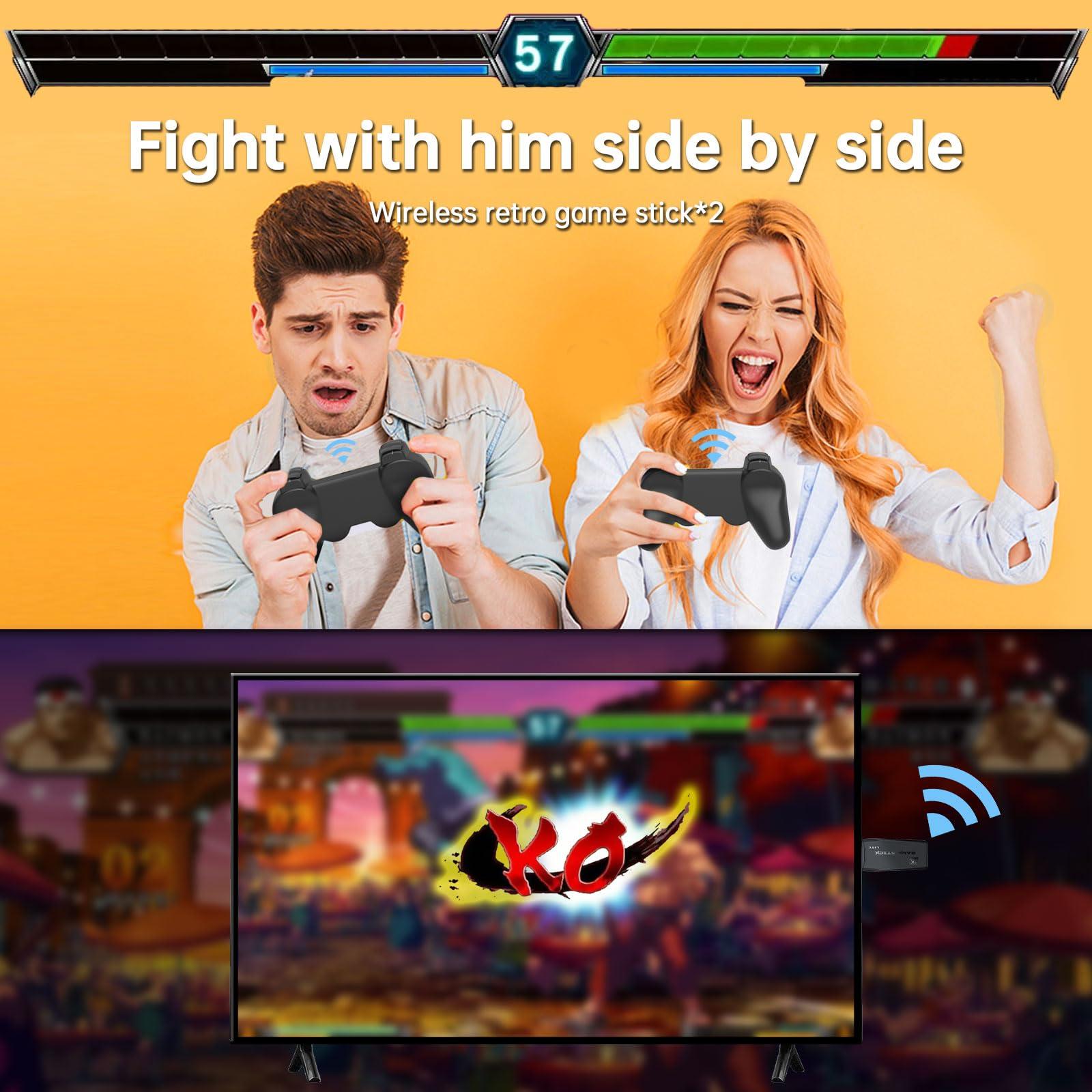 2025 Upgraded Game King:Retro Game Console,Retro Game Stick with 20,000+ Games,4k Hdmi Output Game Stick,TV-Connectable Game Stick Wireless Game Stick,Plug and Retro Play Video Games for TV - Image 2