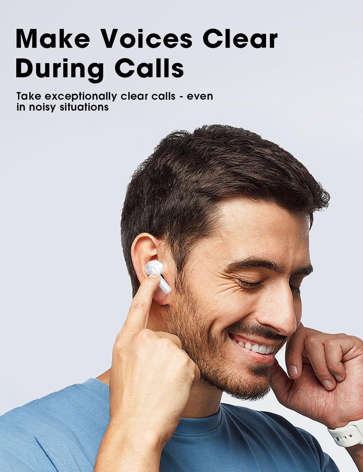 ZZU Wireless Earbuds, 2025 Ear Buds with Big Bass Stereo Sound, Lightweight Bluetooth Earbuds with 48 Hours Playtime, in-Ear Fit Earphones, IPX7, Hands-Free Calls with AI for iPhone, Android, Pad - Image 5