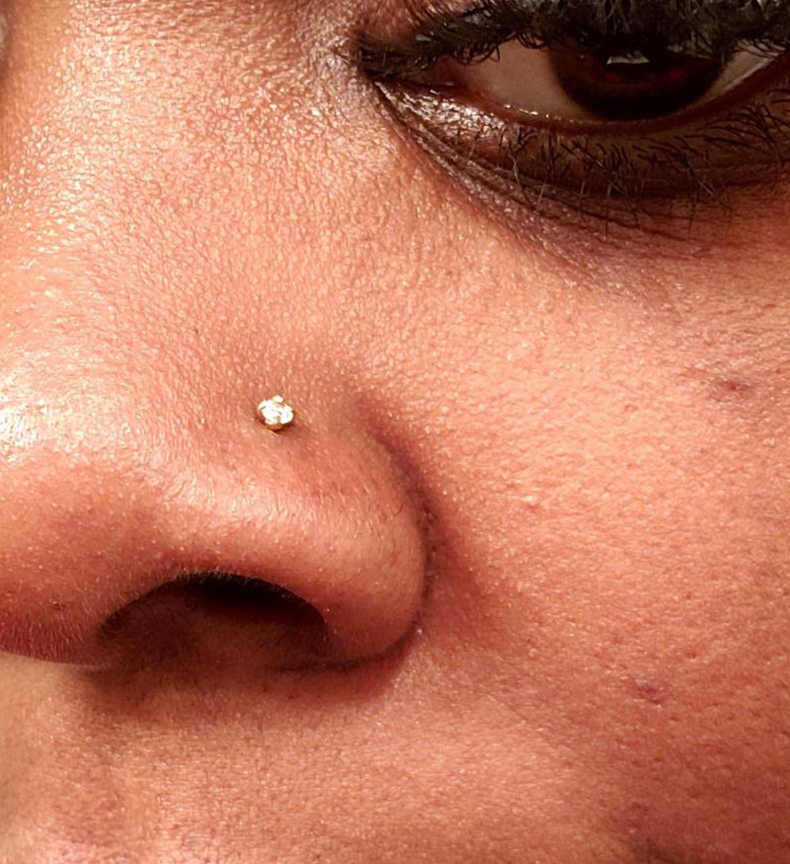 MODRSA 18G Hoop Nose Ring - Surgical Stainless Steel Studs, L Shaped Nose Stud, Piercing Jewelry for Women - Silver, Black - Image 5