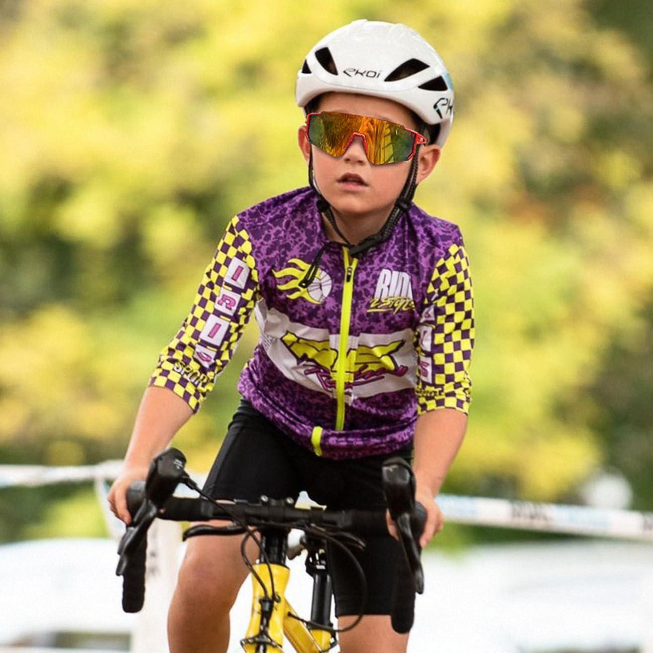 SEKKAF Youth Baseball Sunglasses for Boys Girls Age 6-12 Softball Cycling Sports Sunglasses for Kids Lightweight Frame - Image 2