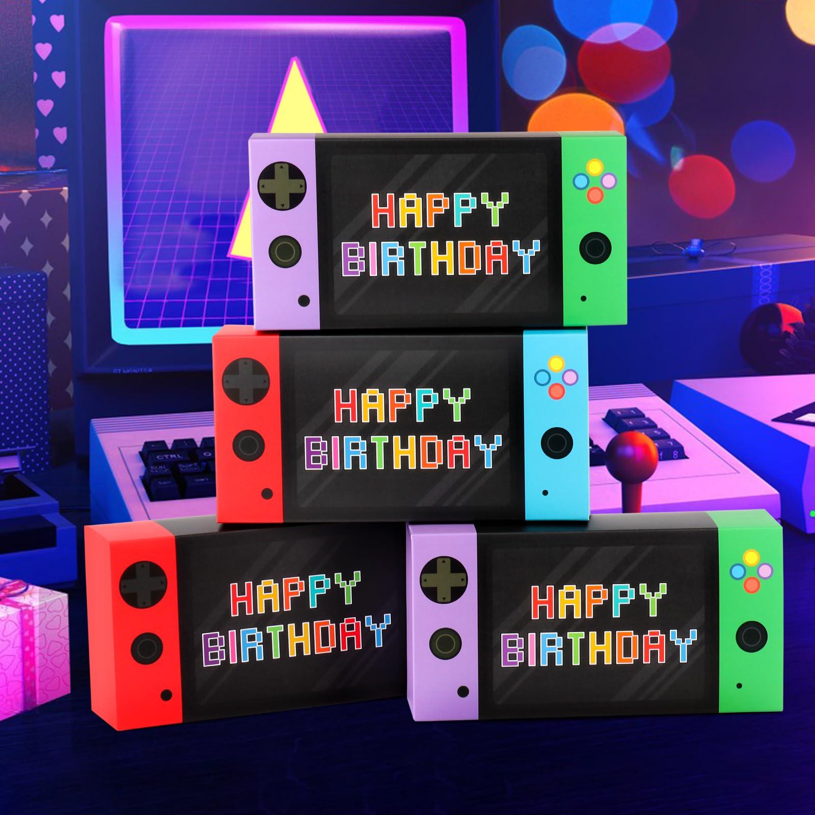 Video Game Party Favor Boxes - 16 PCS Gamer On Theme Gifts Boxes for Boys Kid Birthday Decorations Video Game Controller Shape Goodie Candy Bags Gamer Party Supplies - Image 4