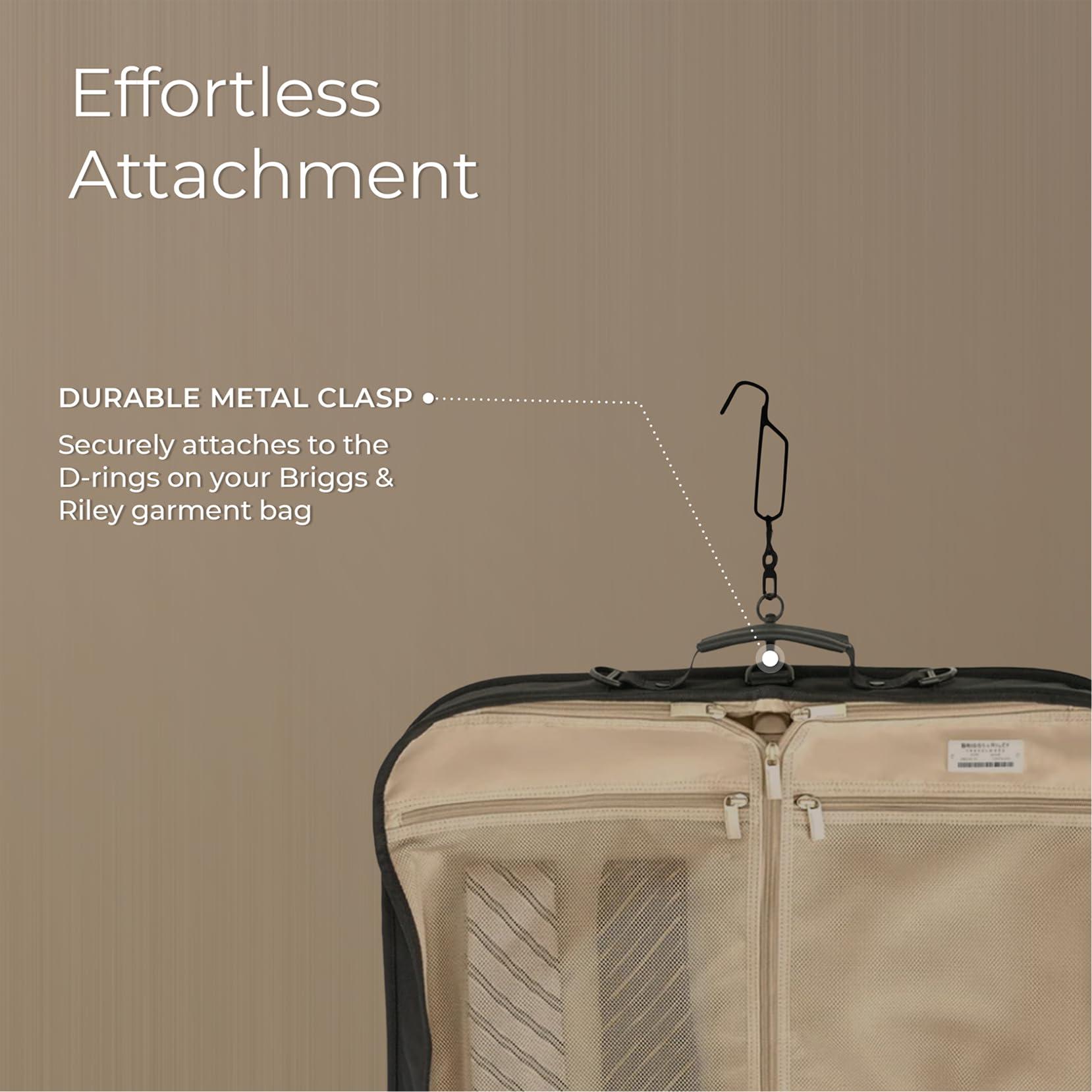 Briggs & Riley Deluxe Garment Bag Hook - Over the Door Hook Hanger for Travel, Saves Closet Space, Hangs Garment Bags, Durable Metal - Luggage Accessories, Black - Image 4