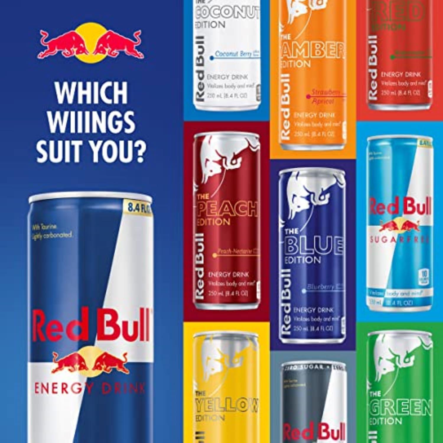 Red Bull Sea Blue Edition Energy Drink, Juneberry, with 80mg Caffeine plus Taurine & B Vitamins, 8.4 Fl Oz, Pack of 24 Cans - Image 10