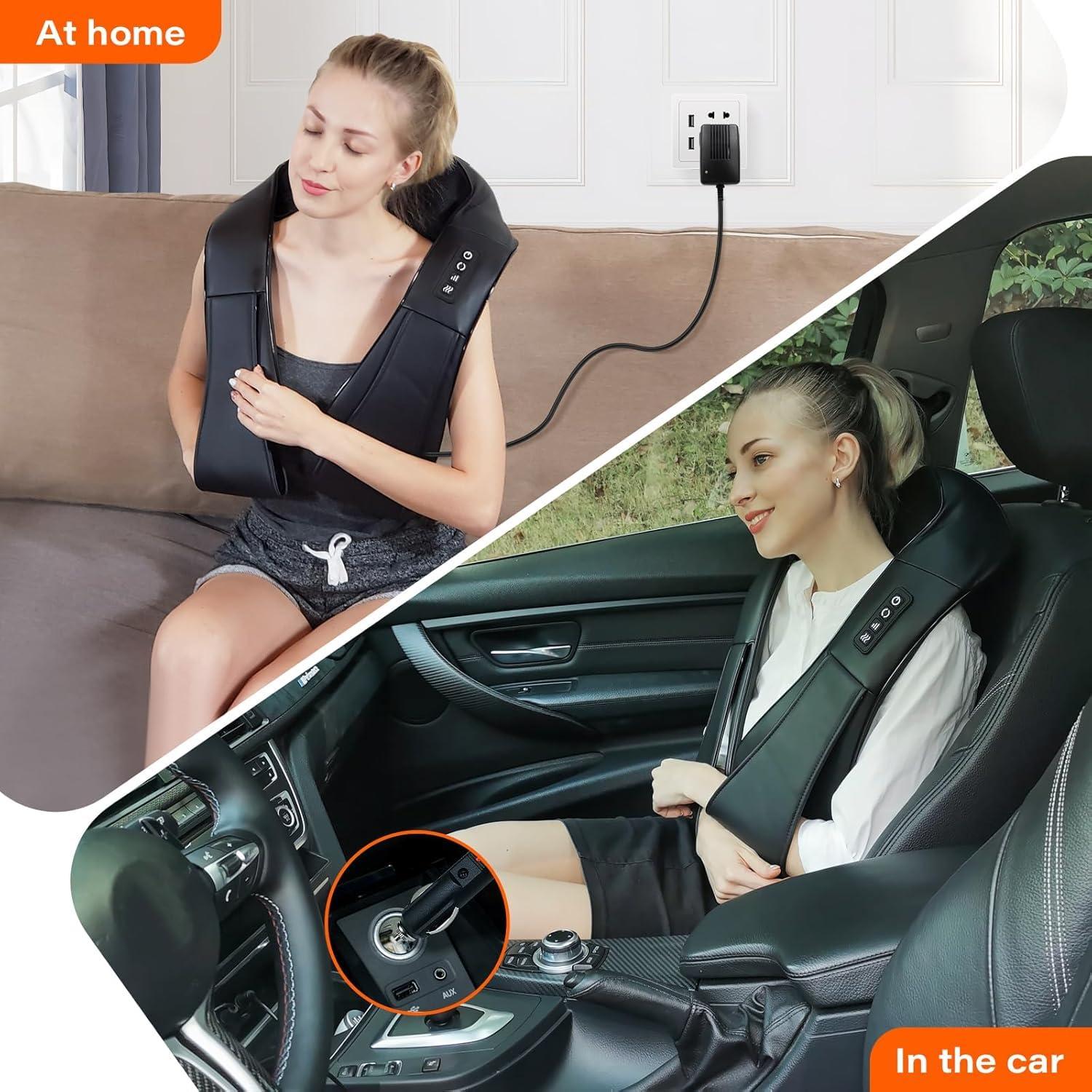 WERTYI Shiatsu Neck Massager, Electric Neck and Back Massager with Heat, 3D Kneading Massage Pillow for Back, Shoulder, Muscle Pain Relief, Office & Home & Car Use, Fits for Parents - Image 6