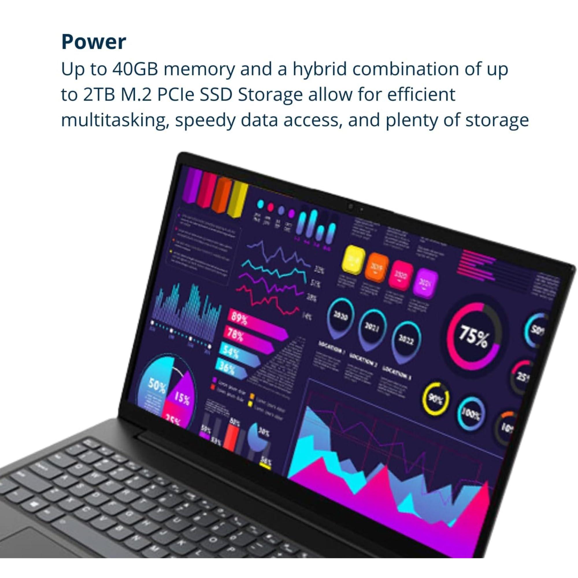 Lenovo V15 Business Laptop • 32GB RAM • 1TB SSD • Intel 4-core Processor • 15.6" FHD • Ethernet Port • HDMI • Windows 11 Pro • Sleek Design • Effortless Elegance - Image 4