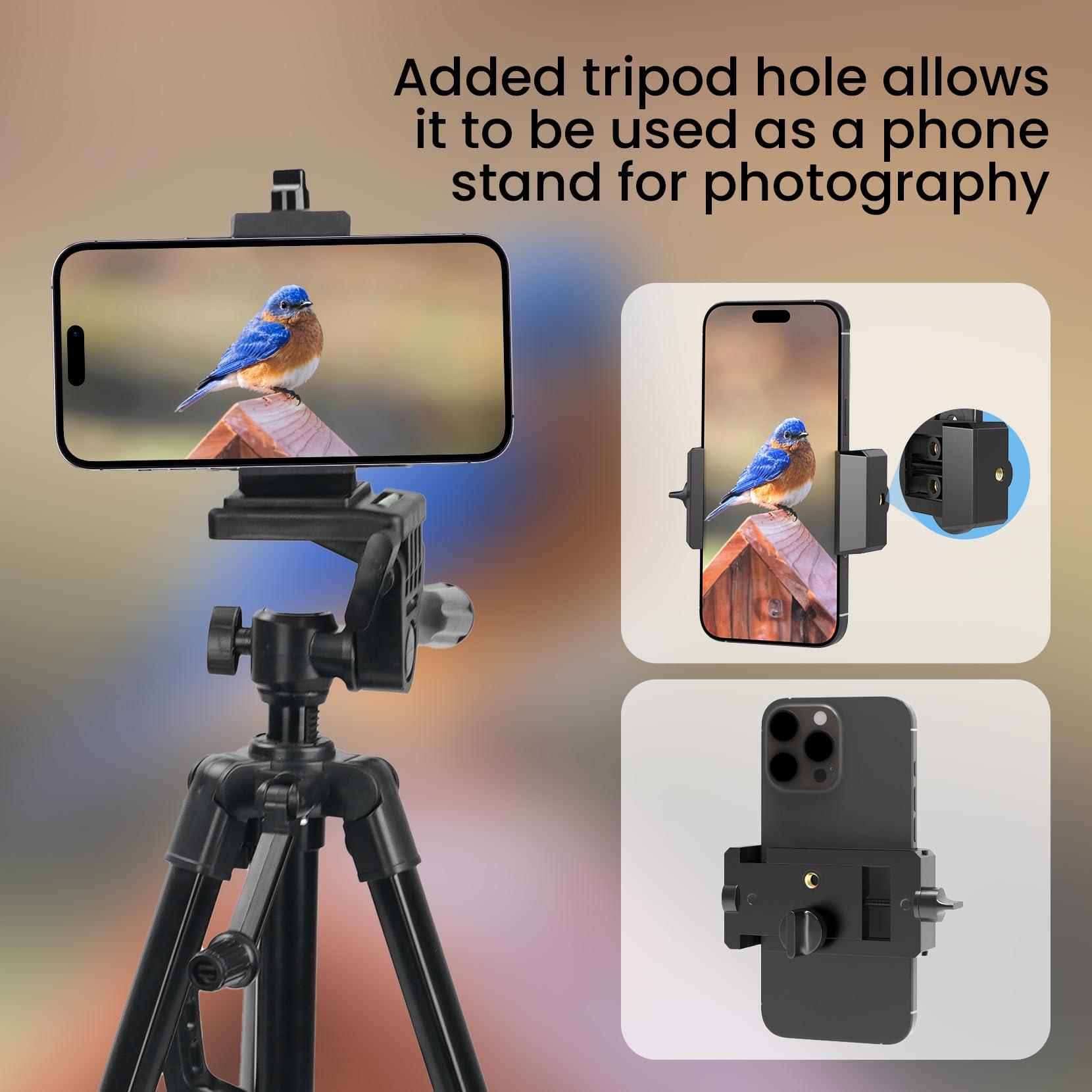 GOSKY Smartphone Adapter Mount Regular Size - Compatible with Binoculars, Monoculars, Spotting Scopes, Telescope, Microscopes Fits almost all Smartphones on the Market Record Nature and The World - Image 6