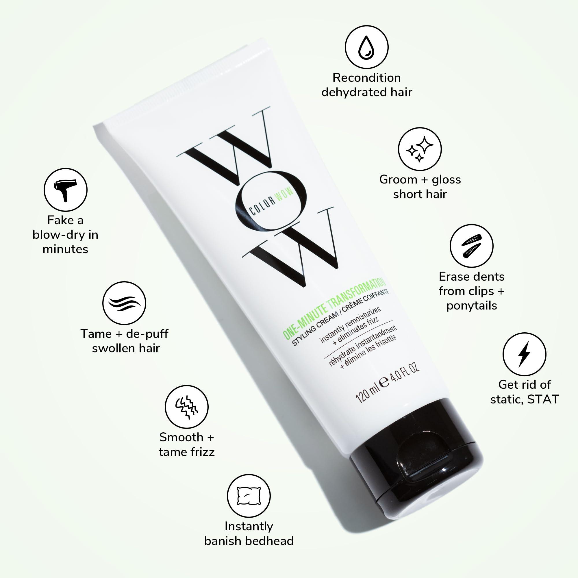 COLOR WOW One Minute Transformation – Instant frizz fix| Nourishing styling cream smooths, tames + defrizzes on the spot| Avocado oil + Omega 3’s hydrate, repair for silkier, smoother texture - Image 3