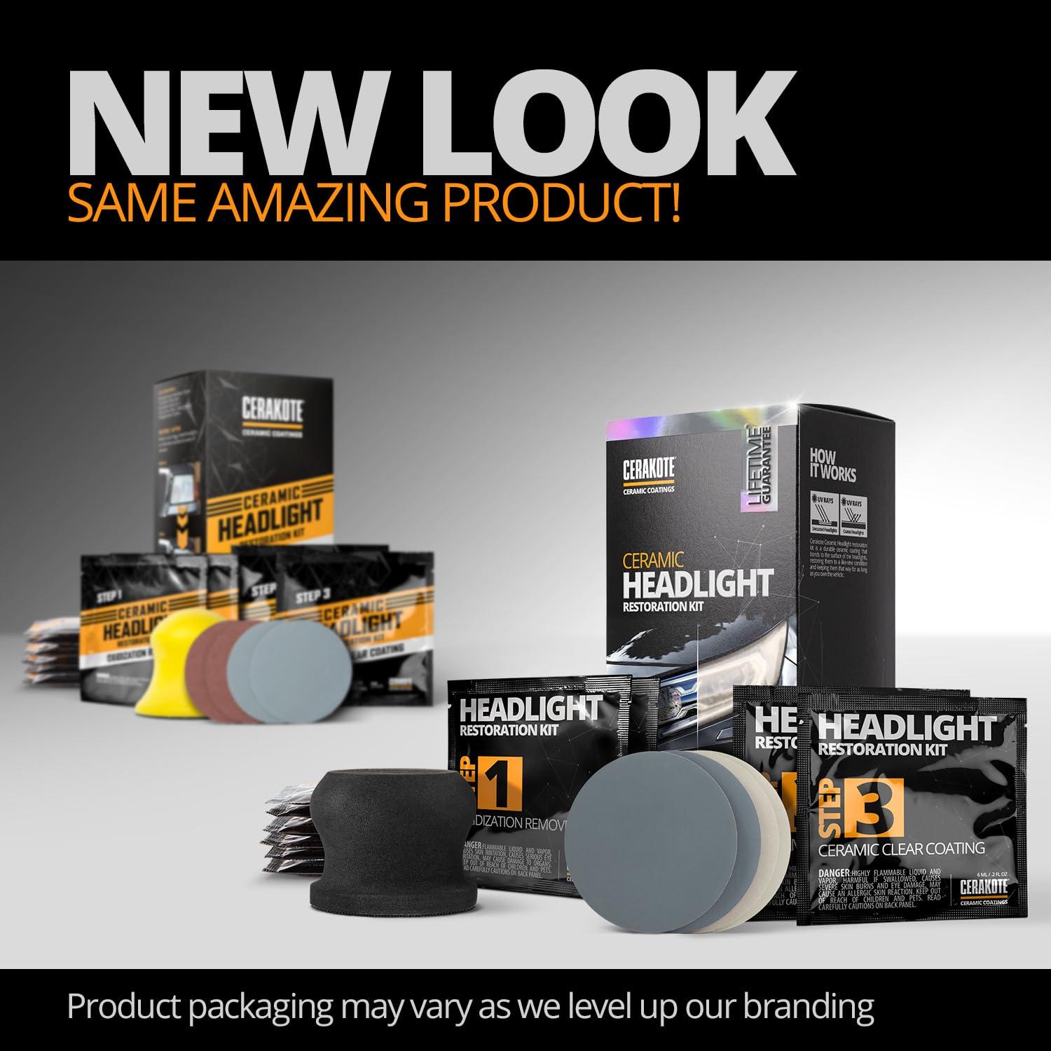 CERAKOTE® Ceramic Headlight Restoration Kit – Guaranteed To Last As Long As You Own Your Vehicle – Brings Headlights Back to Like New Condition - No Power Tools Required - 10 Wipe Kit - Image 9