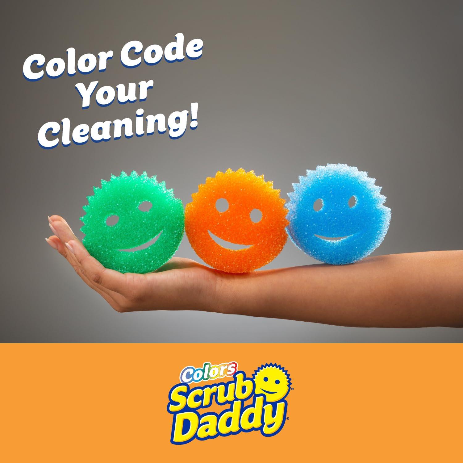Scrub Daddy Color Sponges - Scratch-Free Multipurpose Dish Sponges for Kitchen, Bathroom & Household Cleaning - Made with BPA-Free Polymer Foam (3 Count) - Image 2