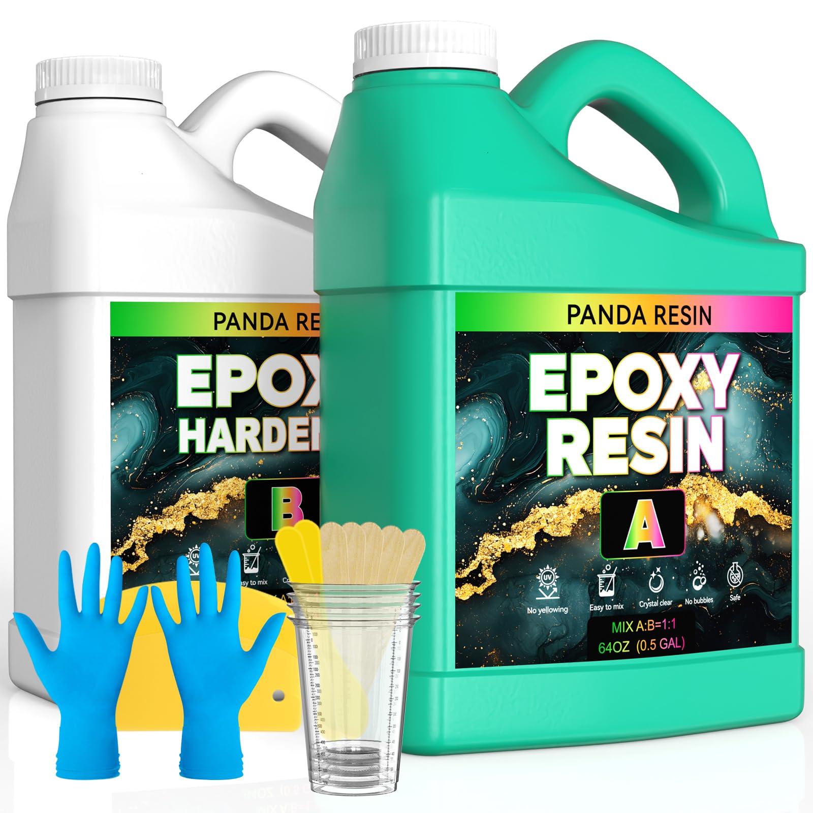 Epoxy Resin Kit 1 Gallon, Food Safe Epoxy, High Gloss, Bubble Free, No Yellowing, Art Resin for DIY Crafts, Jewelry Making, Casting
