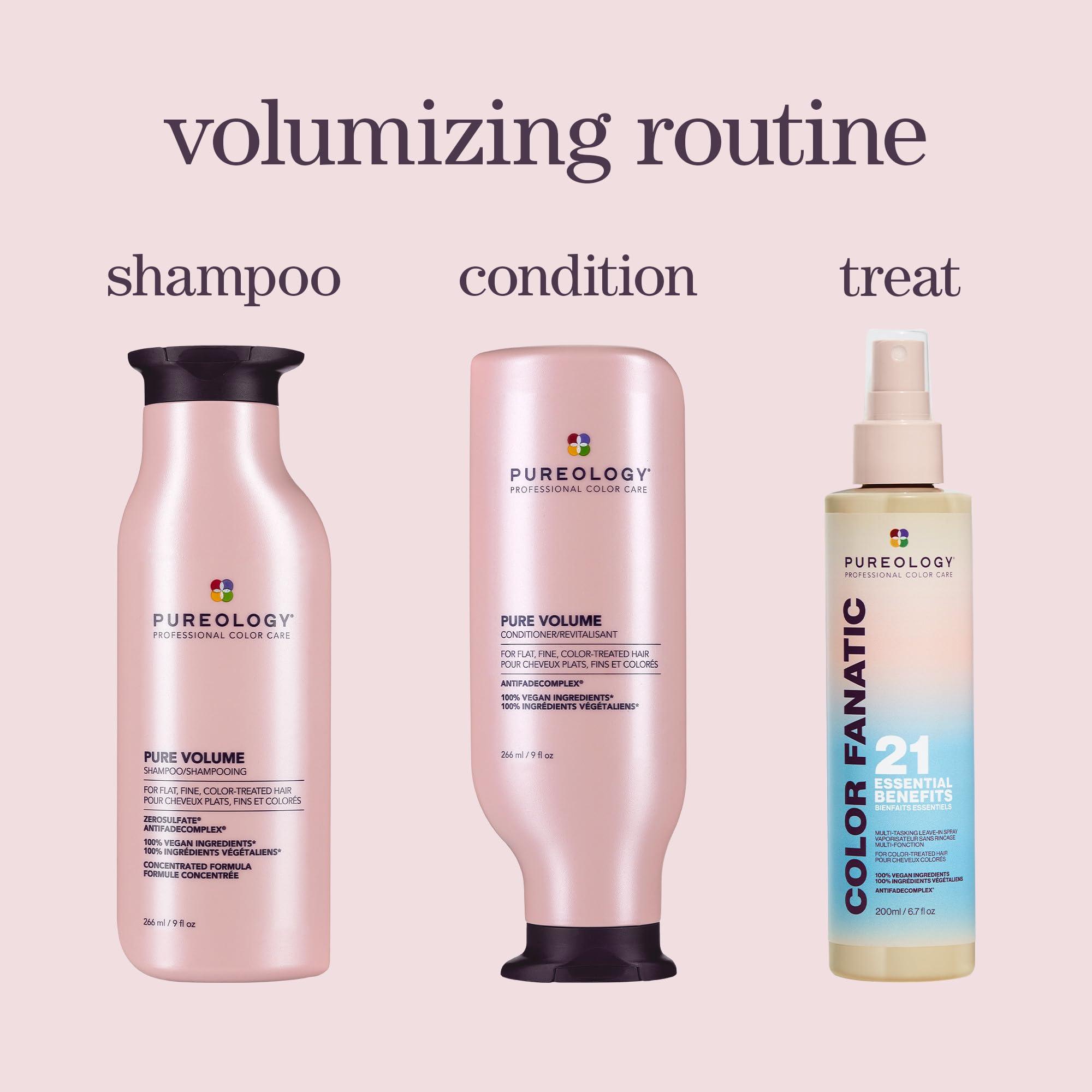 Pureology Pure Volume Shampoo - For Flat, Fine, Color-Treated Hair, Adds Lightweight Volume and Body, Clarifies Buildup, Sulfate-Free & Vegan - Image 8