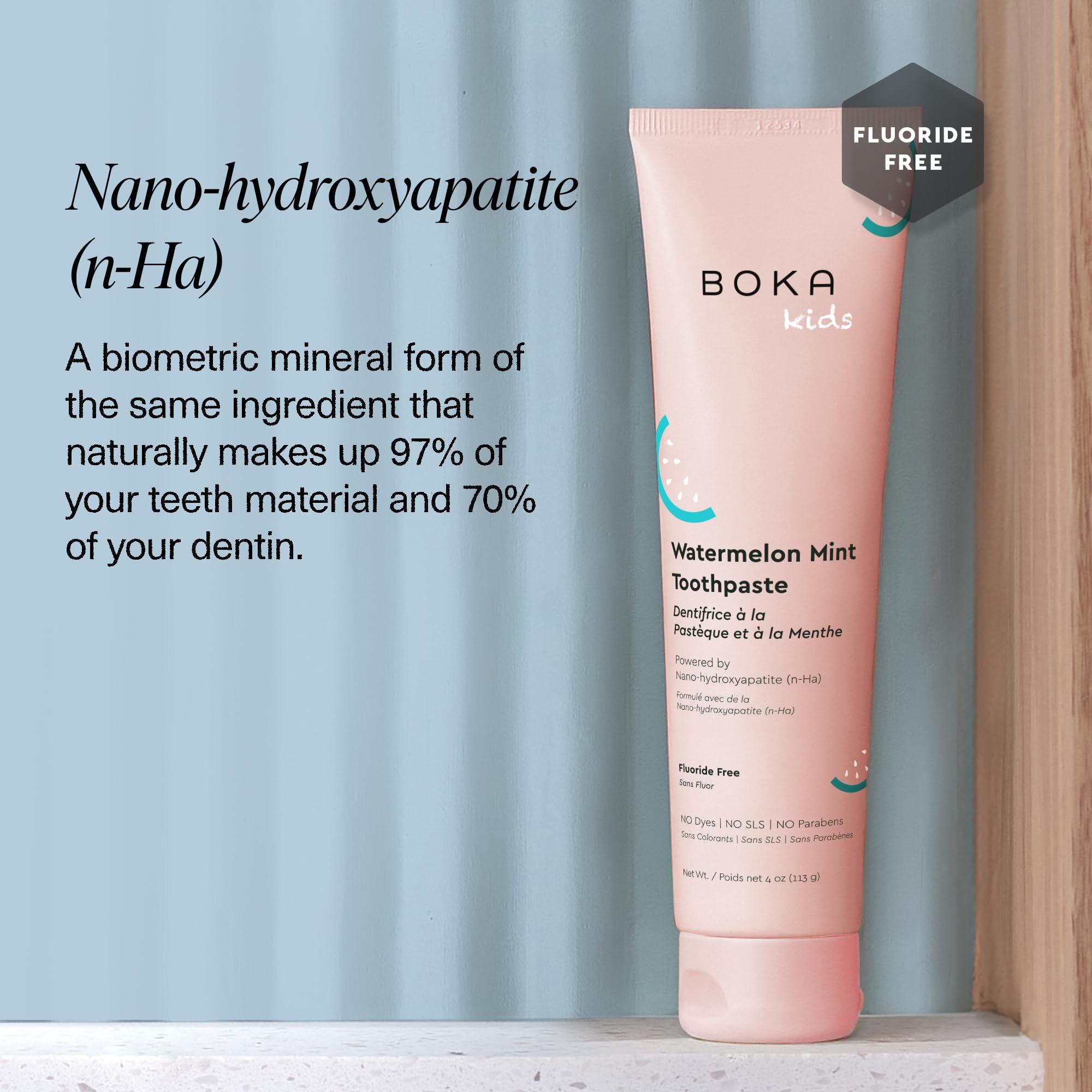 Boka Fluoride Free Toothpaste Nano Hydroxyapatite Toothpaste - Watermelon Mint Flavor, 4 oz 1Pk US Manufactured - Image 4