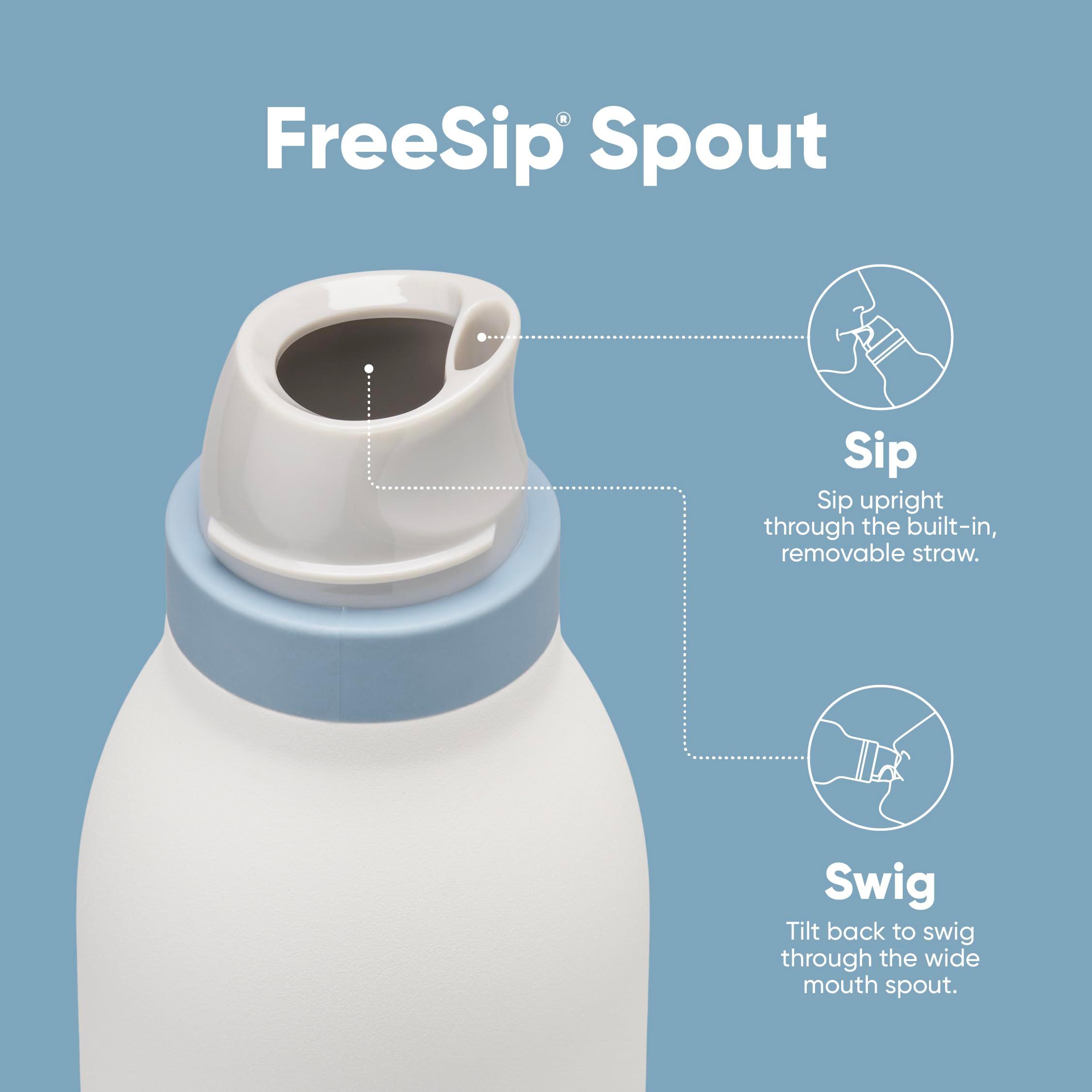 Owala FreeSip Twist Insulated Stainless Steel Water Bottle with Straw for Sports and Travel, BPA-Free, 24-oz, Green/White (Iced Breeze) - Image 5