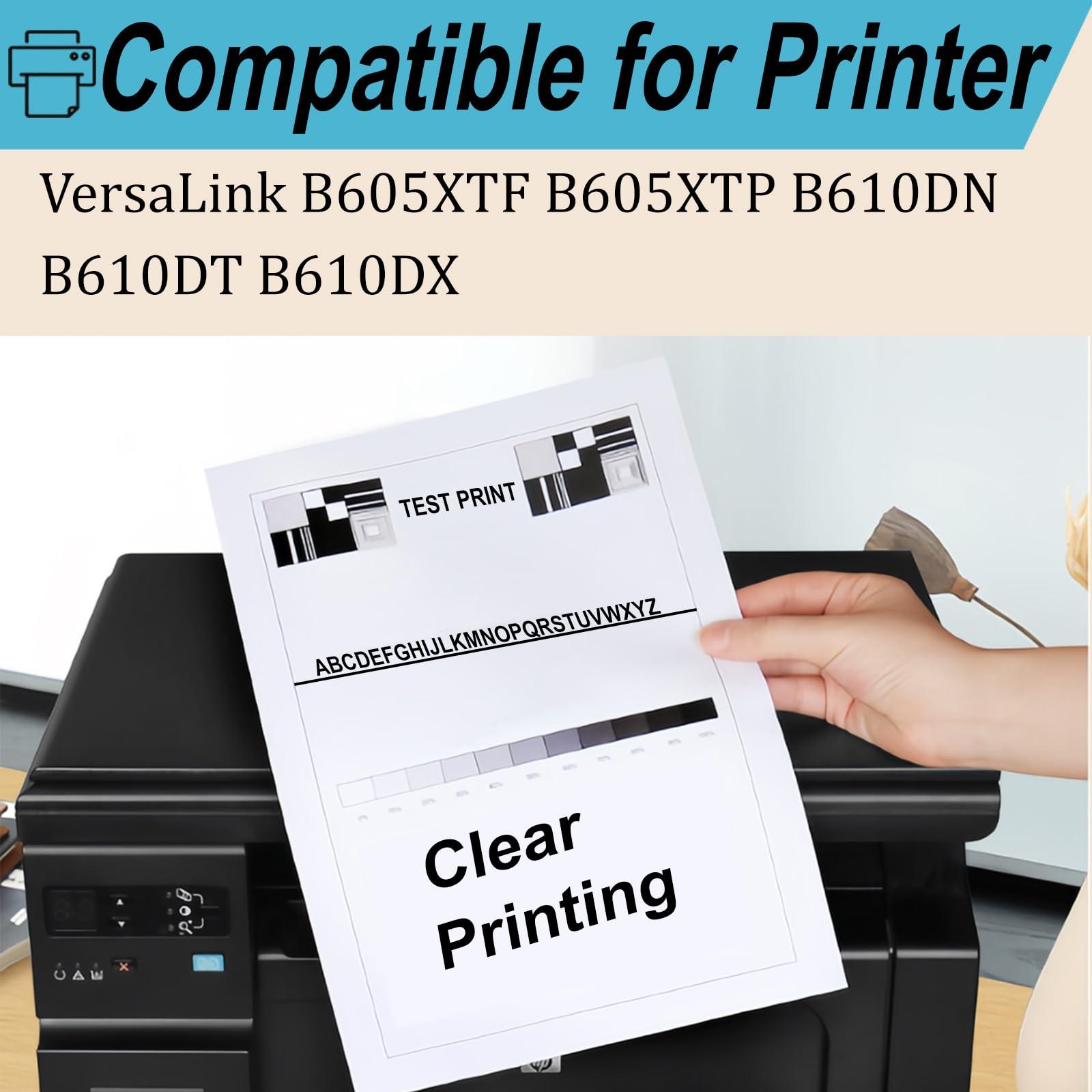 B600 Toner Cartridge Compatible for Xerox VersaLink B605XTF B605XTP B610DN B610DT B610DX Printers, High Yield 10300 Pages, Print More Pages (1 Pack Black) - Image 2
