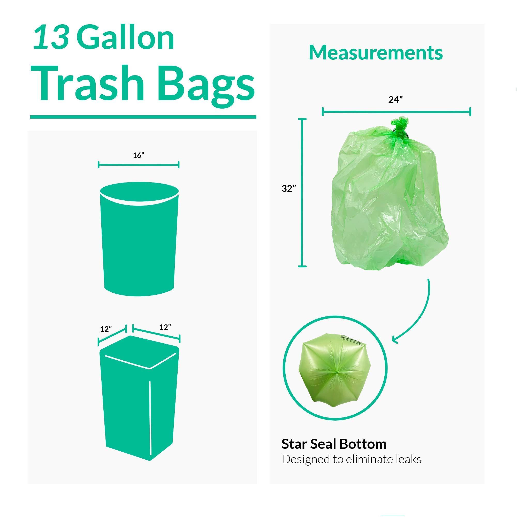 Reli. Biodegradable 13 Gallon Trash Bags | 100 Count | ASTM D6954 | Green | Eco-Friendly | Oxobiodegradable Under Certain Conditions (See Product Description) - Image 3