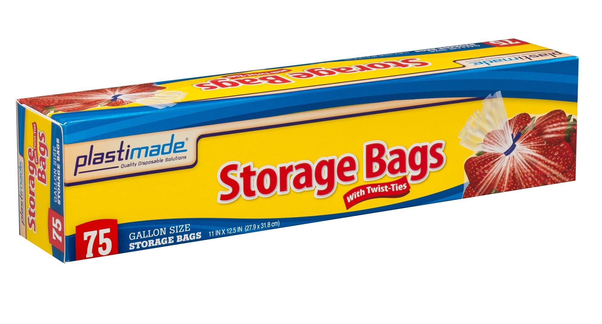Plastimade Disposable Plastic Storage Bags With Original Twist Tie, 1 Gallon Size, 300 Bags, Great Thanksgiving For Home, Office, Vacation, Traveling, Sandwich, Fruits, Cake, Cookies, Or Any Snack - Image 5