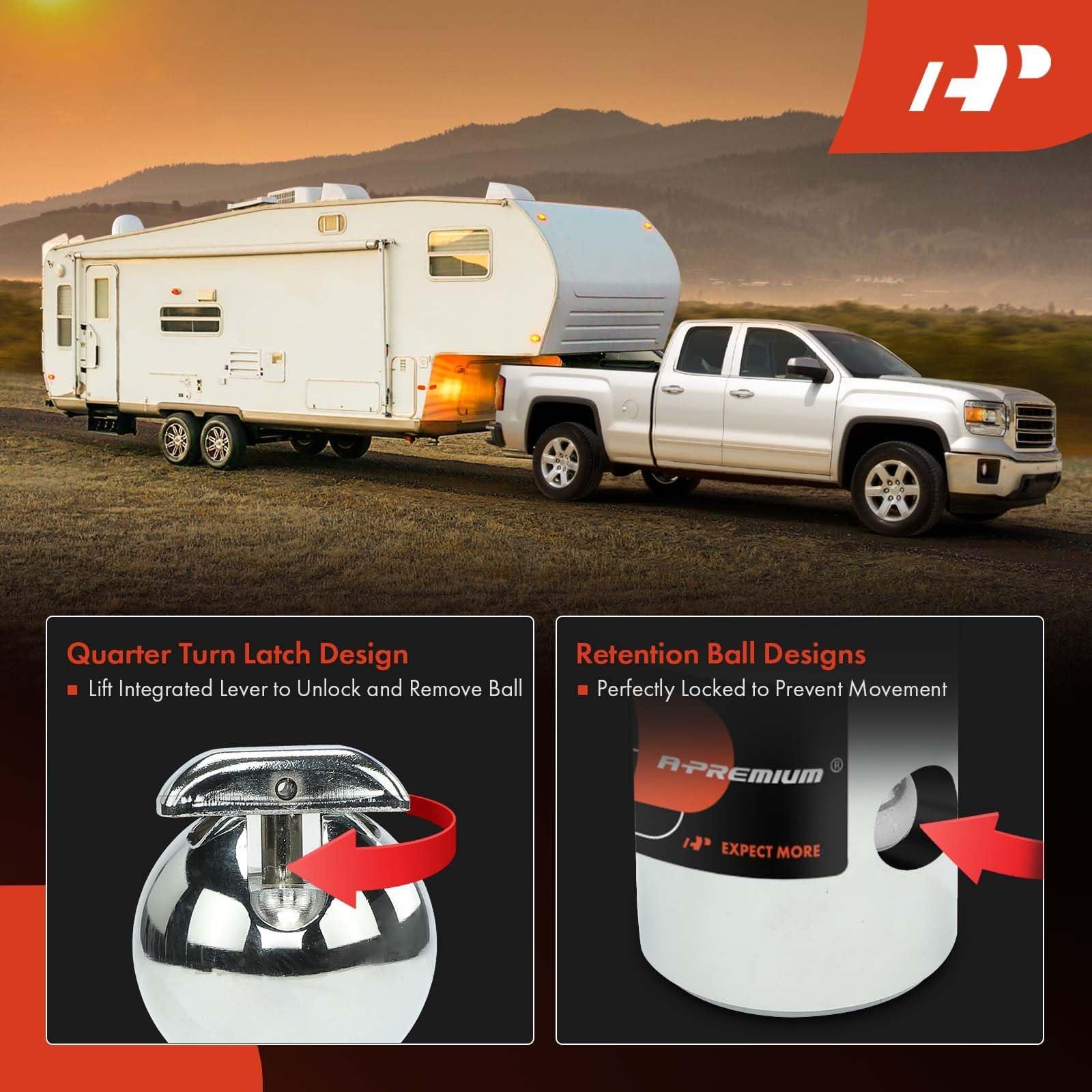 A-Premium 2-5/16 Inch Gooseneck Trailer Hitch Ball Kit 30,000 lbs GTW Compatible with Ford F-250/F-350/F-450 Super Duty & Chevrolet Silverado 2500/3500 HD & GMC Sierra 2500/3500 HD & Nissan Titan XD - Image 3