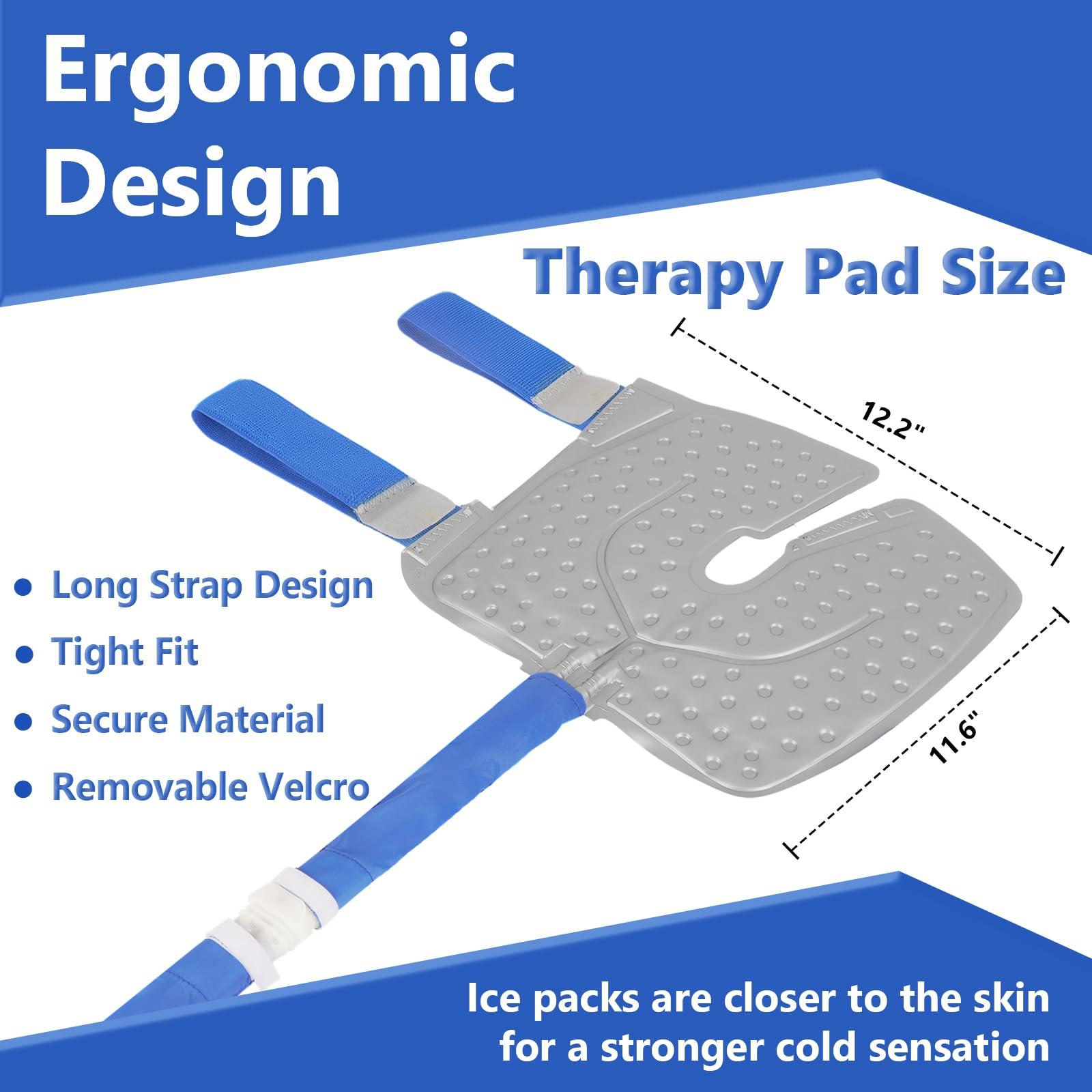 Inmoredo Cold Therapy System Ice Machine System for ACL Knee Surgery Recovery - Quiet Pump, Flexible Kit, Portable, Knee Ice Machine, Ideal for Sports Injuries, Pains, Strain & Stiffness, Sprain - Image 2