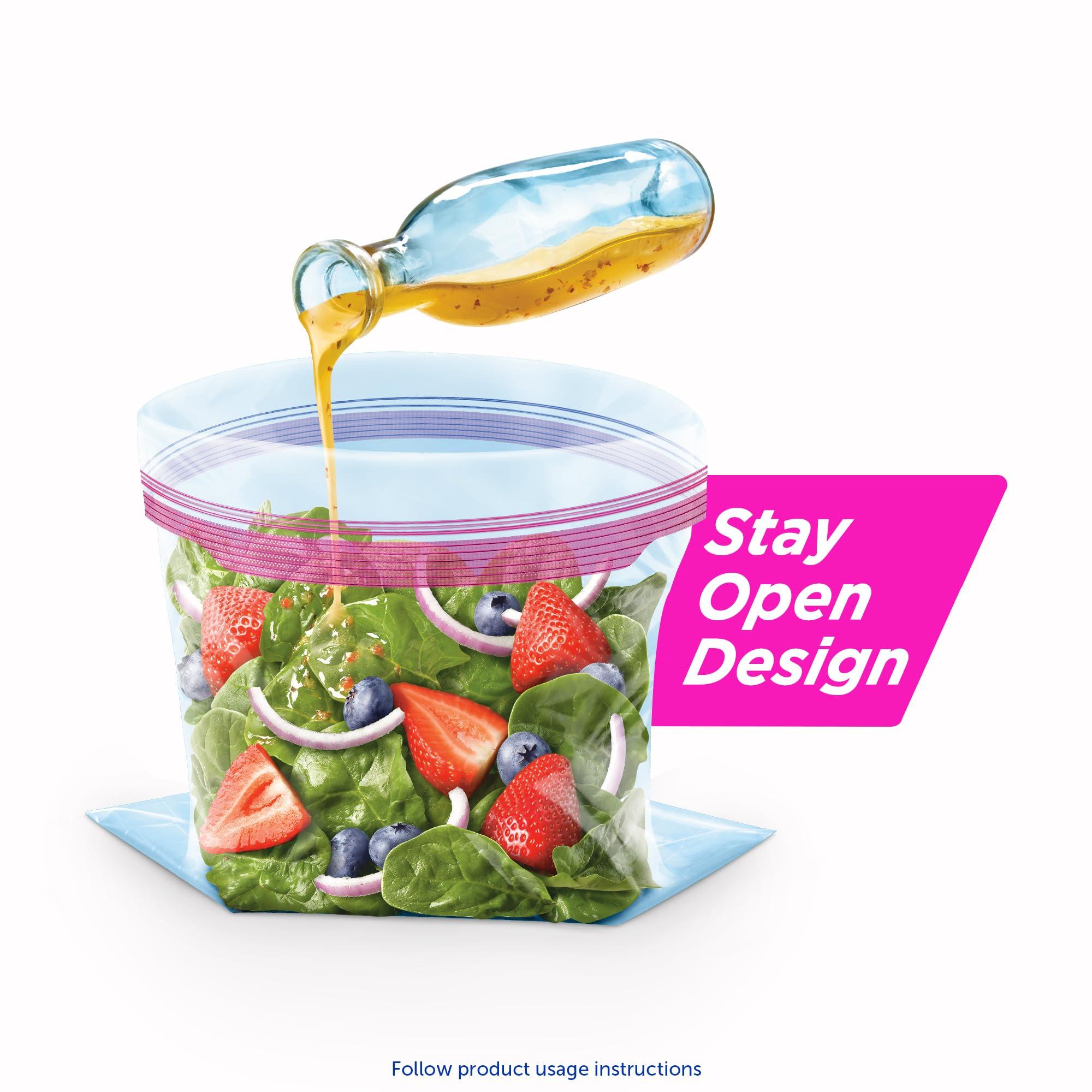 Ziploc Gallon Food Storage Bags, Stay Open Design with Stand-Up Bottom, Easy to Fill, 81 Count - Image 4