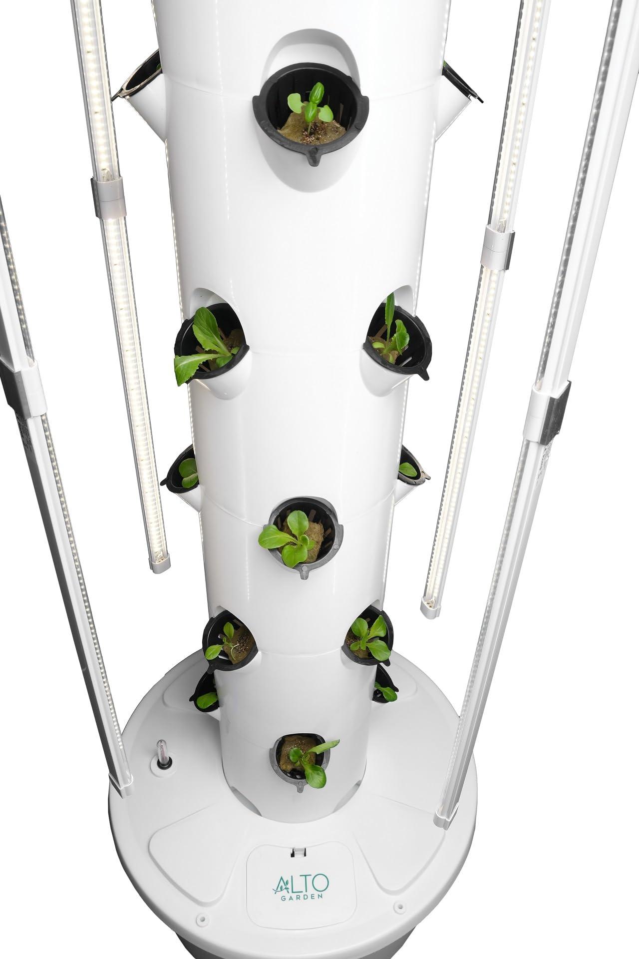 ALTO GARDEN GX Hydroponic Tower | Vertical Planter Tower | Hydroponics Growing System Kit | Food Grade with 24 Net Pots (with LED Grow Lights) - Image 8
