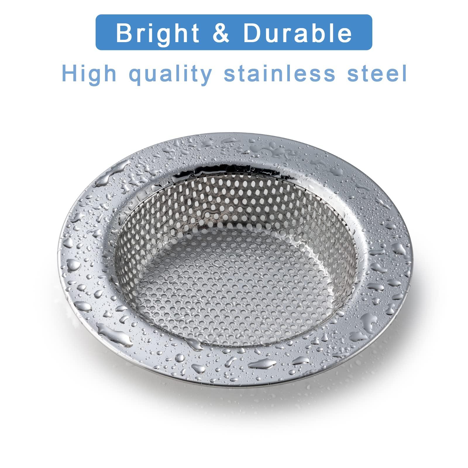 Honmein 2 Pcs Sink Strainer for Most Kitchen Sink Drain Basket, Upgraded Double-Layer Safe Design Kitchen Sink Strainer (Outer Diameter 4.5 Inch) - Image 3