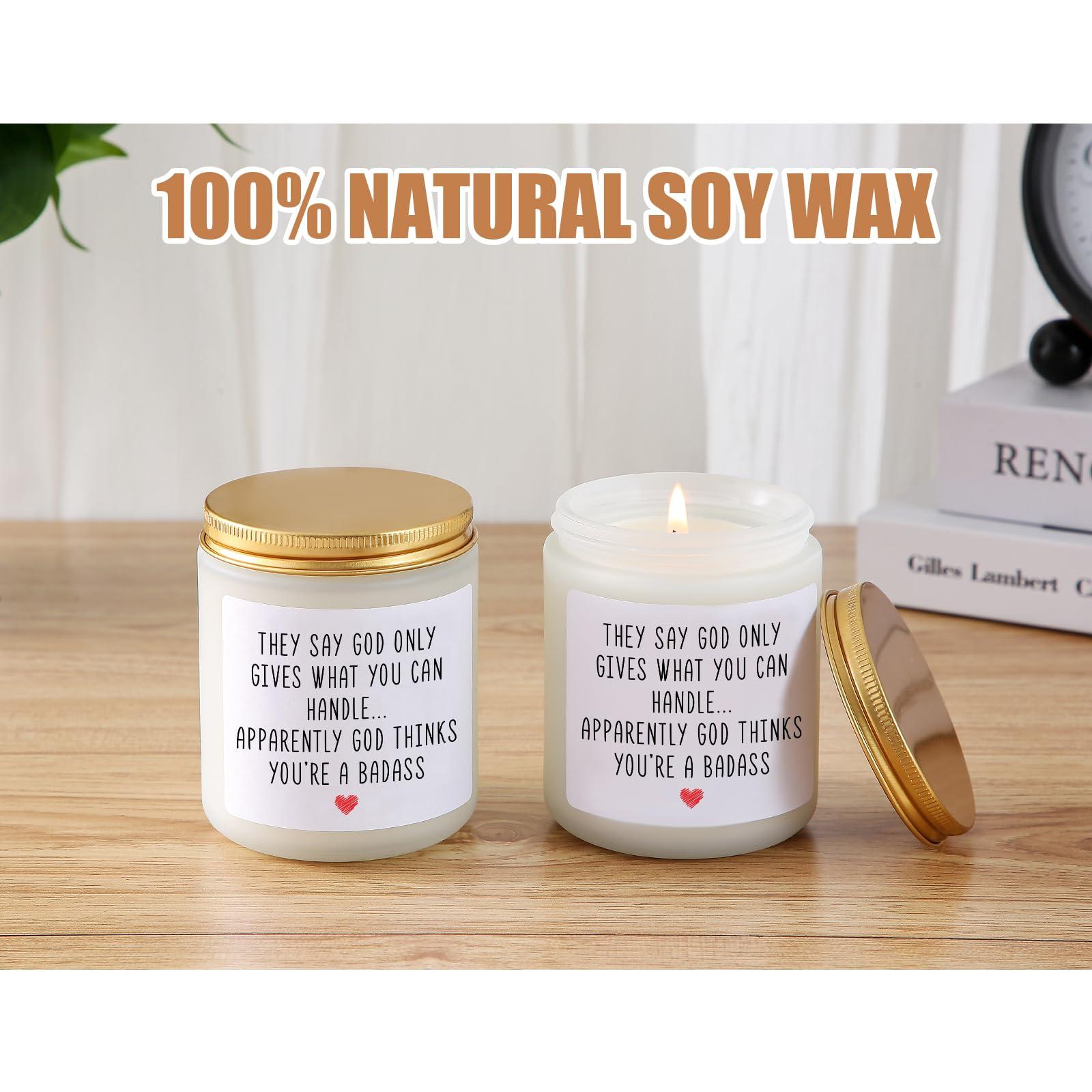 Get Well Soon Gifts for Women, Feel Better Candles Gift for Women Men After Surgery, Inspirational Gift, Sympathy, Sorry for Your Loss, Cancer Gifts - Lavender Scented Candle - Image 6