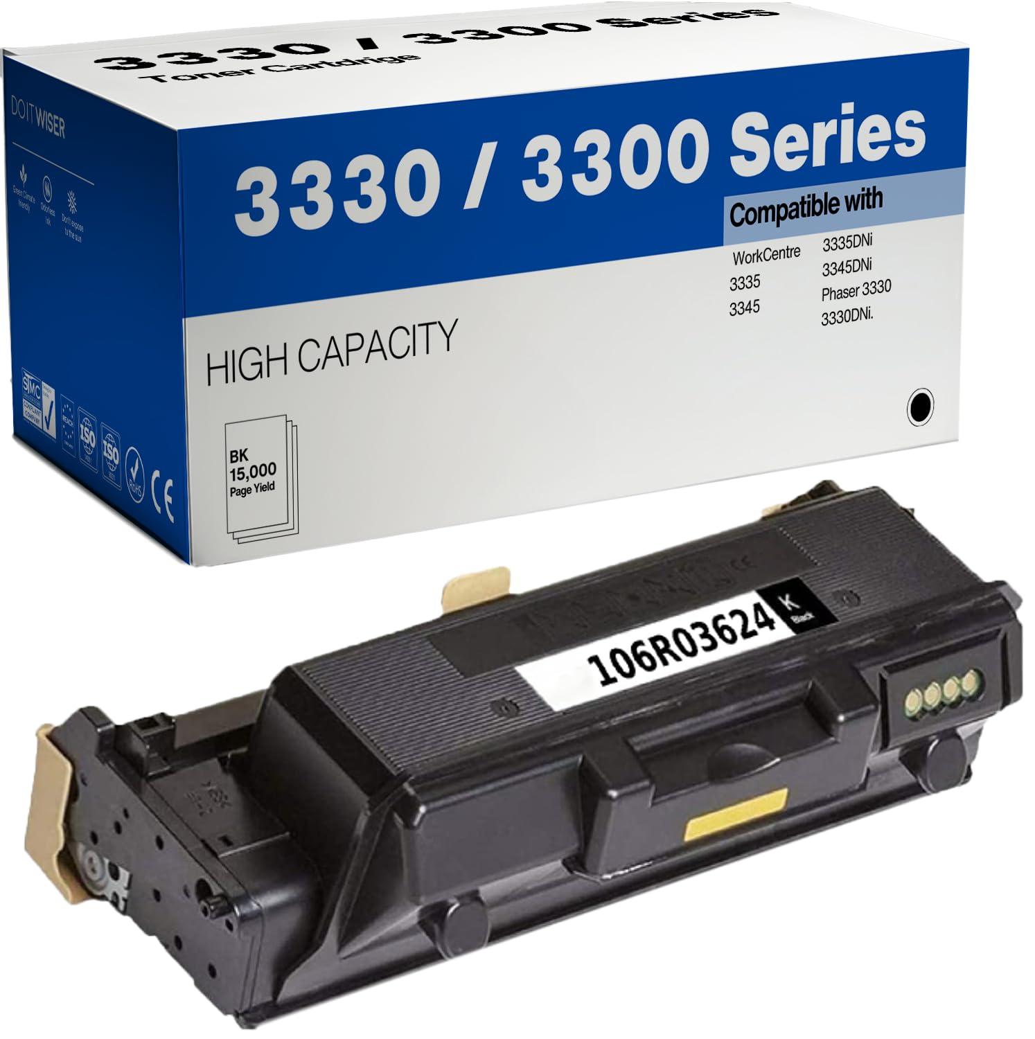 Do it Wiser Compatible Xerox WorkCentre 3335 3345 Phaser 3330 106R03622 Toner Cartridge use for Xerox 3335 3335/DNI 3345 3345/DNI 3330 3330/DNI Printer,Extra High Capacity 15,000 Pages.