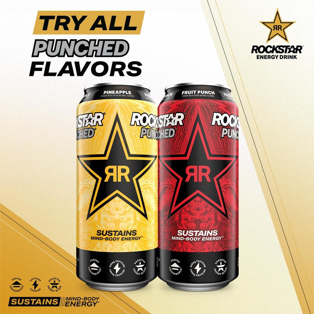 Rockstar Energy Drink Punched Hardcore Apple, 16oz Cans (12 Pack) - Image 5