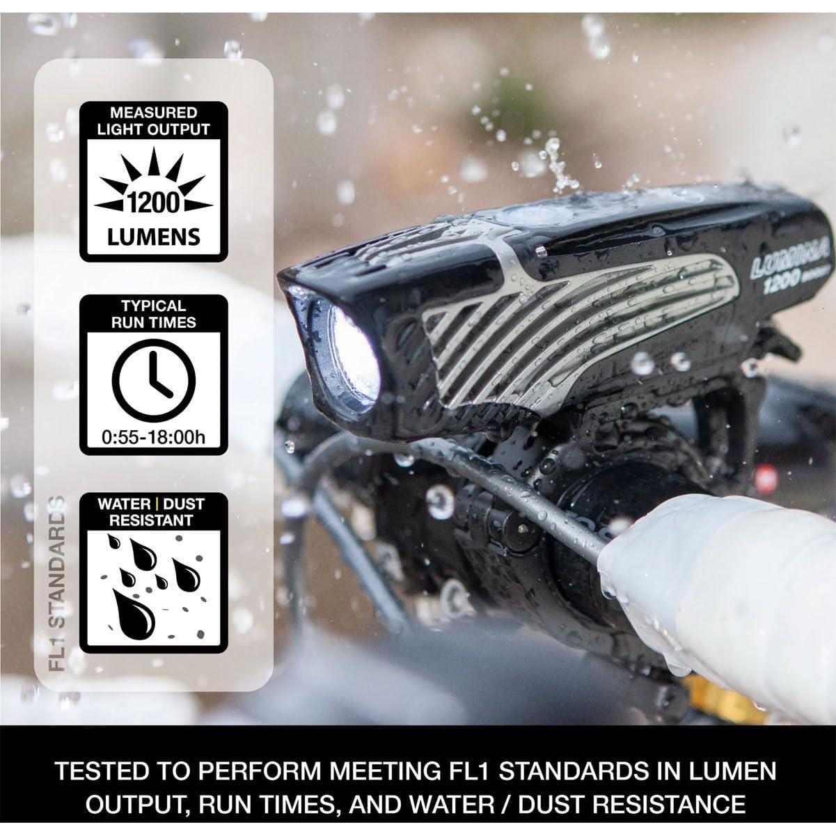 NiteRider Lumina 1200 Boost USB Rechargeable Bike Light Powerful Lumens Bicycle Headlight LED Front Light Easy to Install for Men Women Road Mountain City Commuting Adventure Cycling Safety Flashlight - Image 3