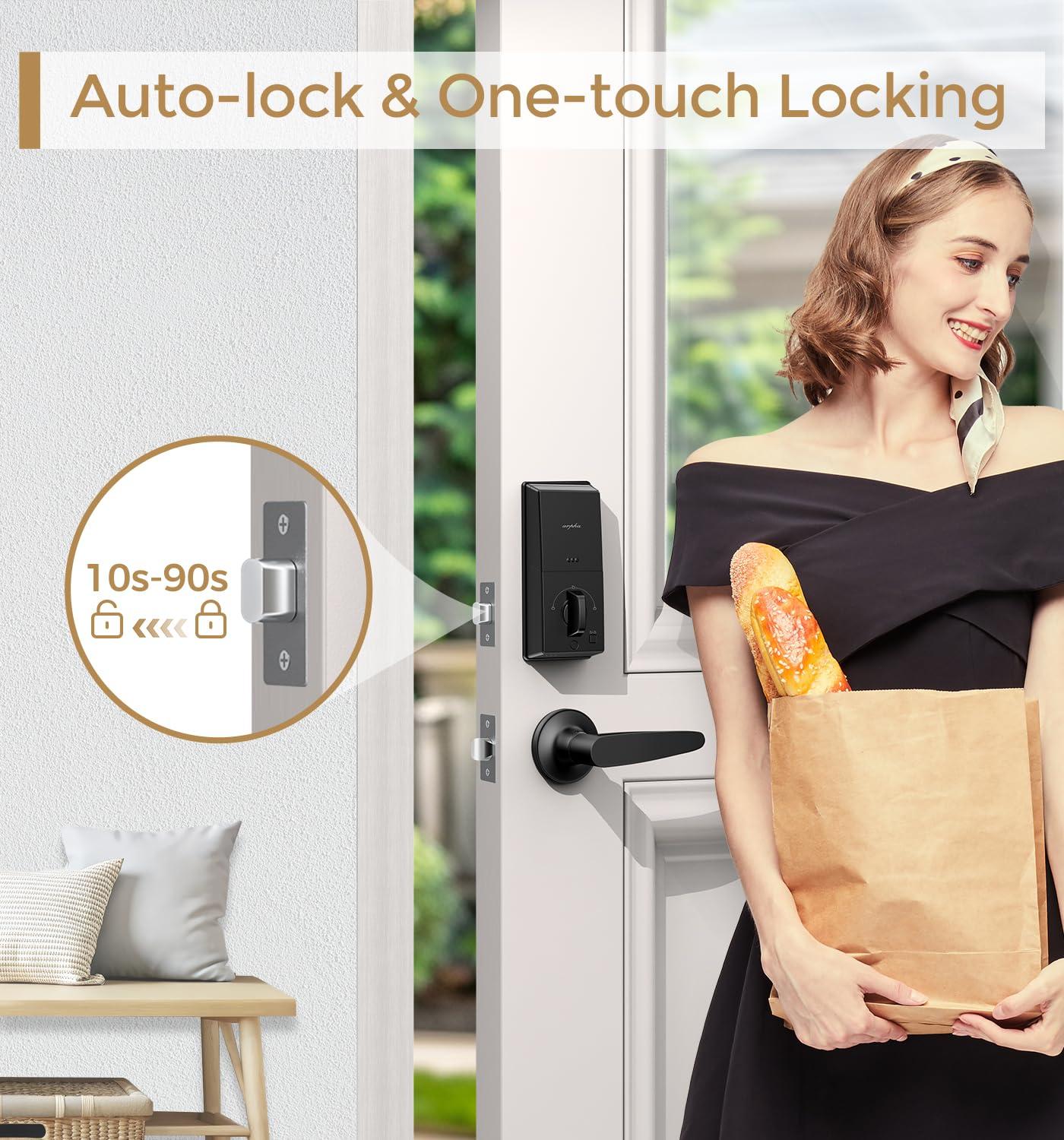 Keyless Entry Door Lock With 2 Handle Set - App Control Electronic Keypad - 100 Code Capacity - Front Door Set - One Time Code - Auto Lock Easy Installation - Image 7