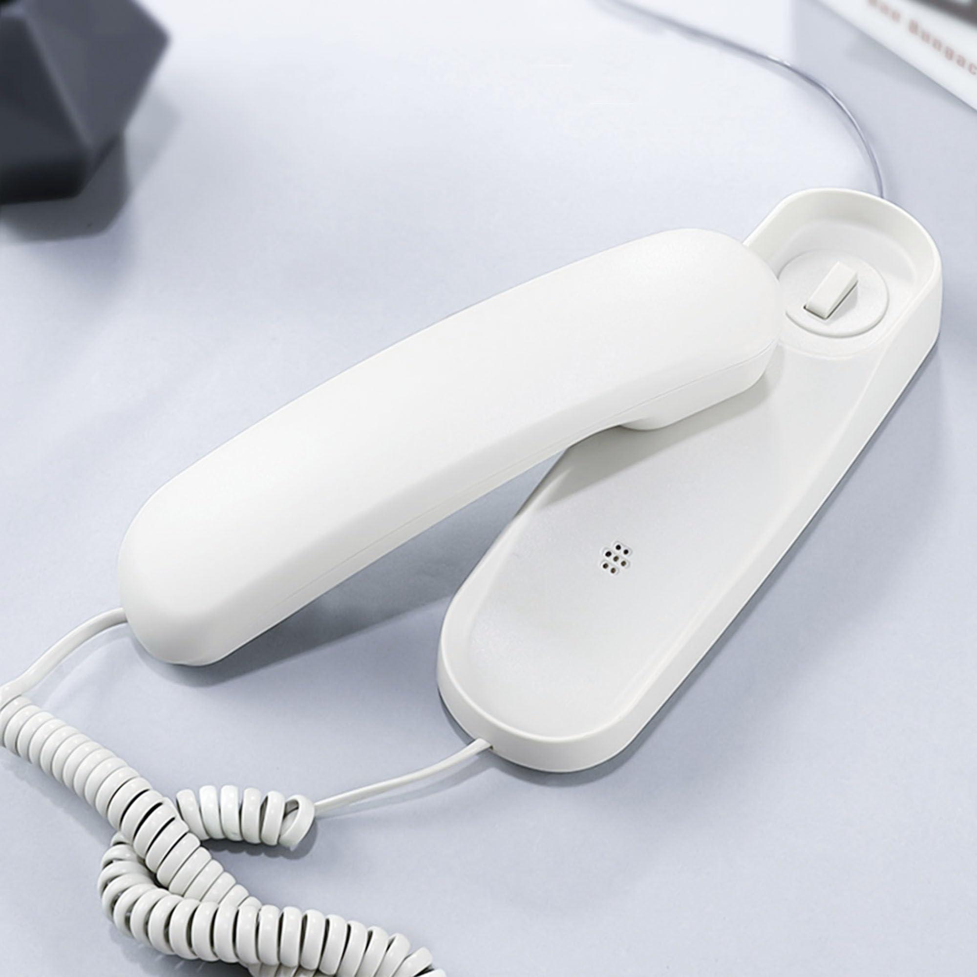Corded Phone for Home, Durable landline Phone with Large Buttons for Seniors, Versatile Mini Phone for The Home, Office, and More(White) - Image 3