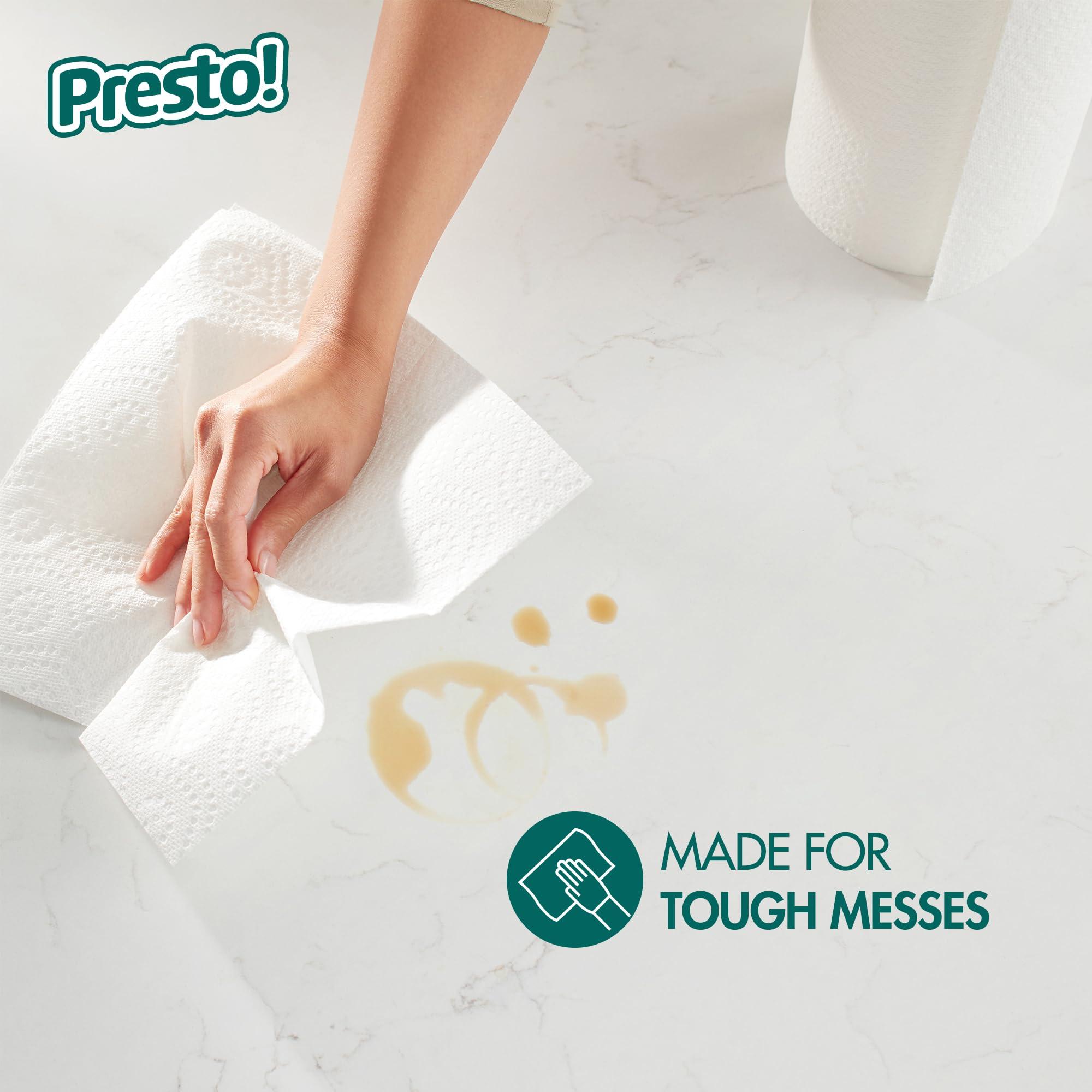 Amazon Brand - Presto! Flex-a-Size Paper Towels, 158 Sheet Huge Roll, 12 Rolls (2 Packs of 6), Equivalent to 38 Regular Rolls, White - Image 5