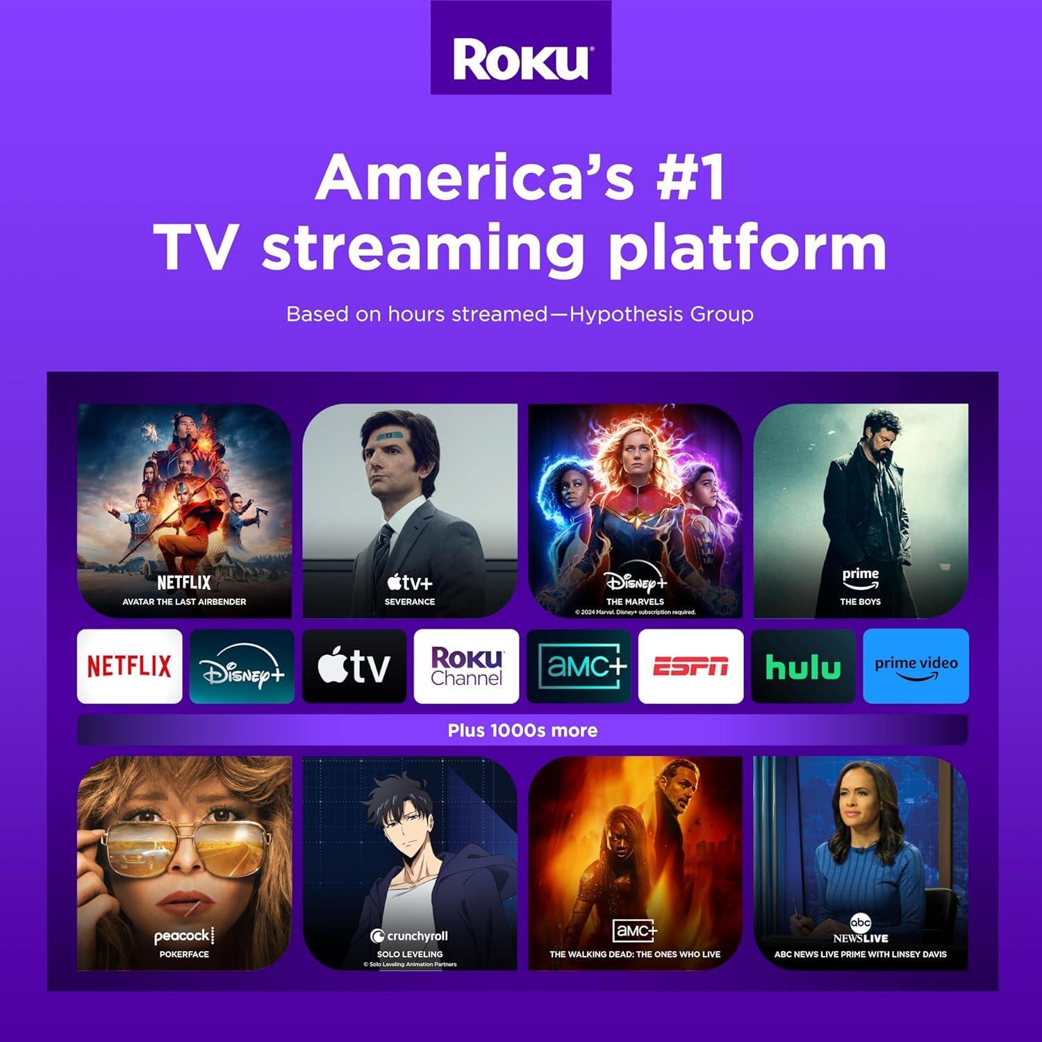 Roku Plus Series 55-Inch 4K QLED Smart TV RokuTV, Seamless Streaming, Striking 4K Resolution, Roku Voice Remote Pro, Dolby Vision, Automatic Brightness, Live Local News & Sports - Image 8