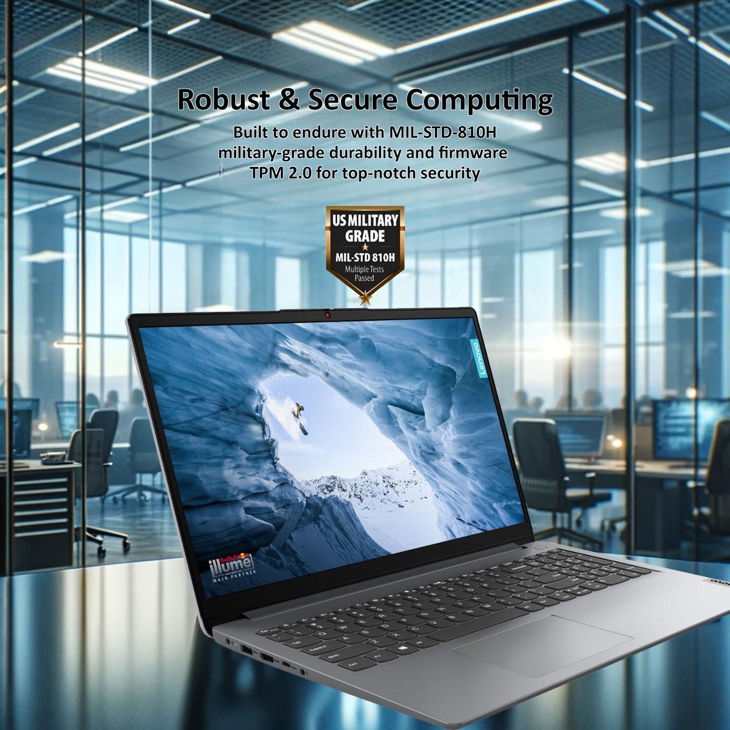 Lenovo 2024 IdeaPad 1 Gen 7 Laptop, 15.6" FHD Touchscreen, Intel Core i3-1215U, 16GB RAM, 512GB SSD, SD Card Reader, HDMI, Webcam, Wi-Fi 6, Windows 11 Home, Grey - Image 2