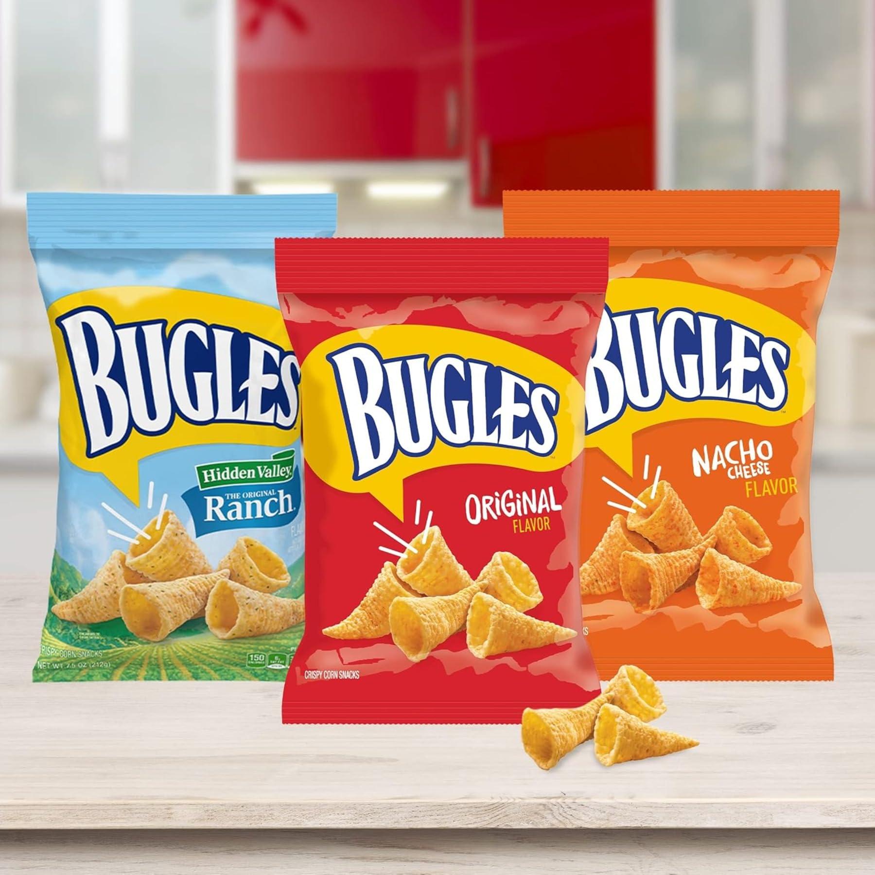 Bugles Original Crispy Corn Snacks, Snack Bags Multipack, 10 Ct, 8.75 oz - Image 5