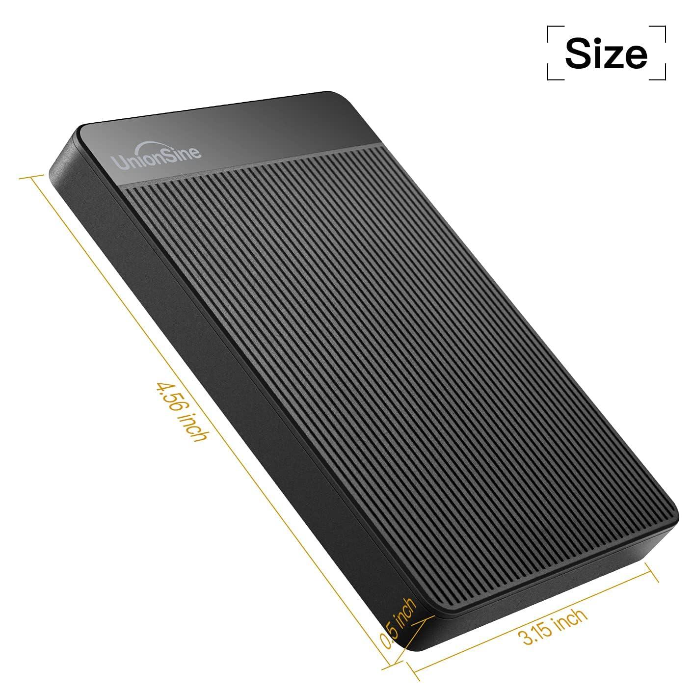UnionSine 1TB Ultra Slim Portable External Hard Drive HDD-USB 3.0 for PC, Mac, Laptop, PS4, Xbox one, Xbox 360-HD2510(Black) - Image 3