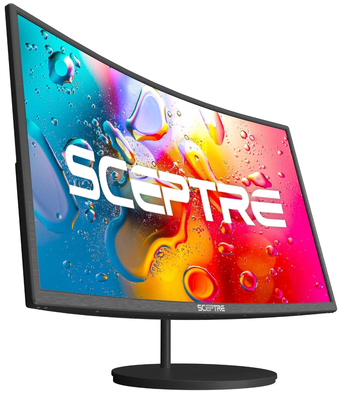 Sceptre C248W-1920RN Series 24-inch Curved Gaming Monitor, 1080p, R1500, HDMI x2, VGA, Build-in Speakers, VESA Wall Mount, Machine Black, 98% sRGB - Image 2