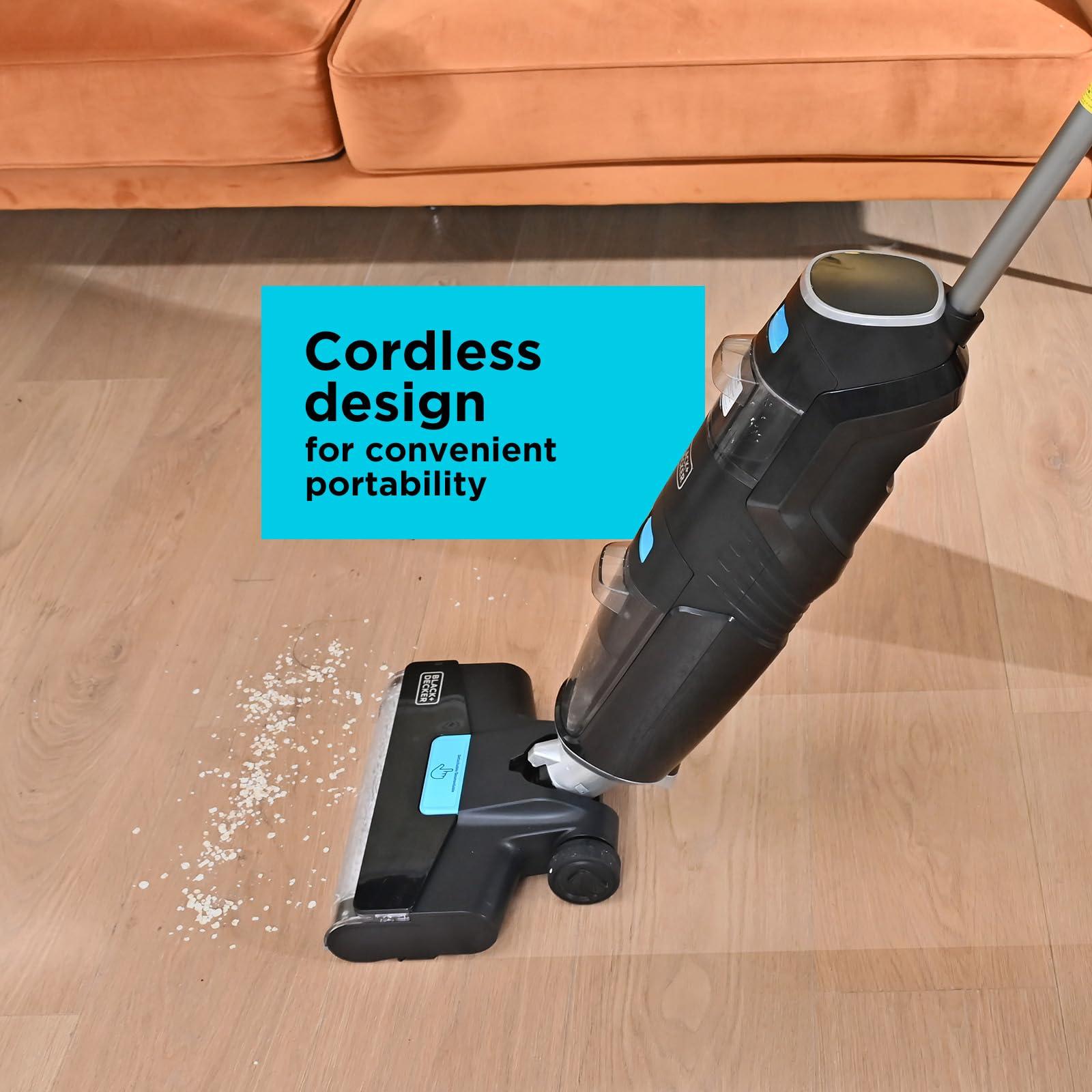 BLACK+DECKER Cordless Wet Dry Vacuum Cleaner and Mop, Vacuum & Wash Duo with Self-Cleaning, Edge Cleaning and Digital Display, Space-Saving Design, One-Step All in One for Hard Floors & Area Rugs - Image 7