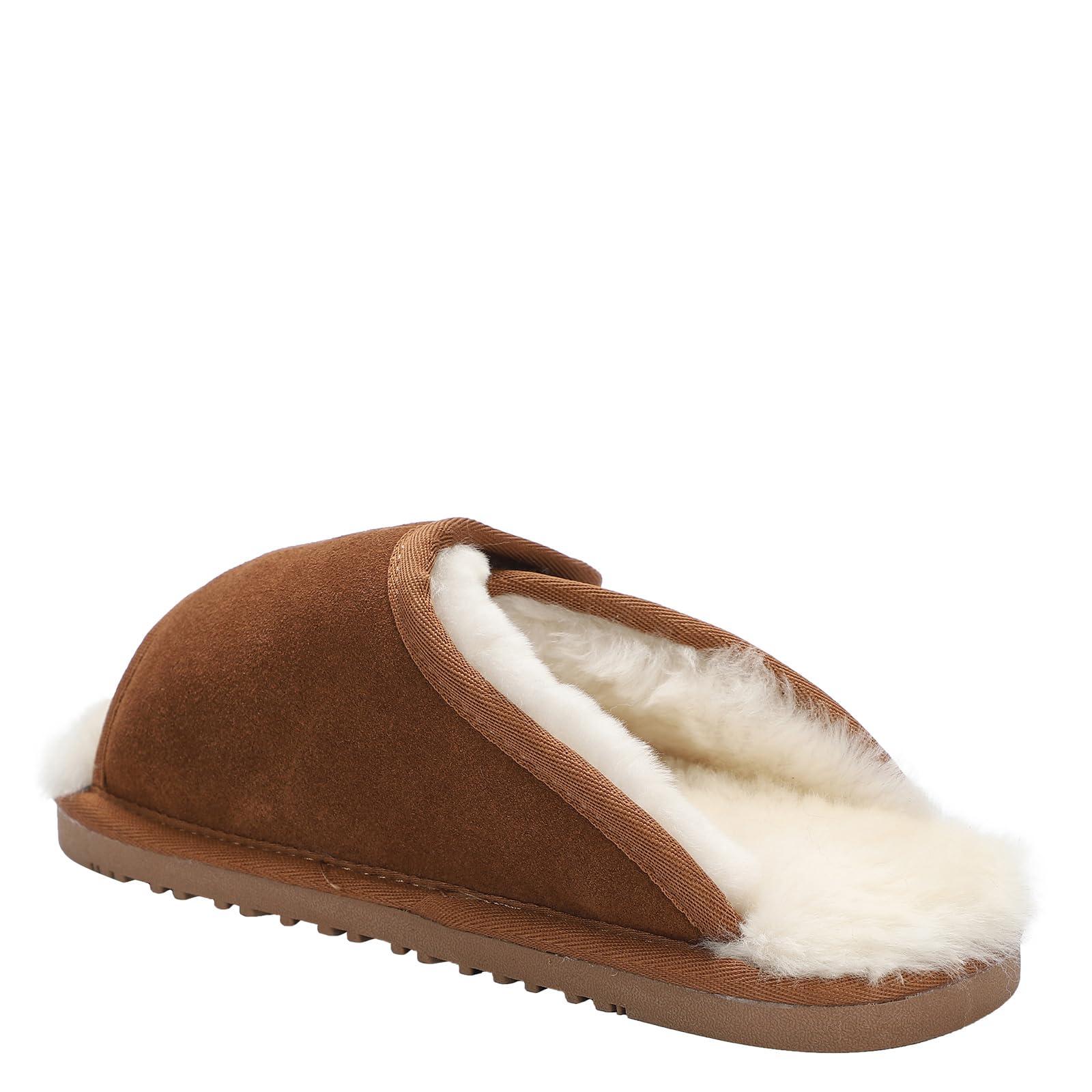 Lamo Womens Apma Open Toe Wide Slip On Casual Slippers Casual - Brown - Image 5