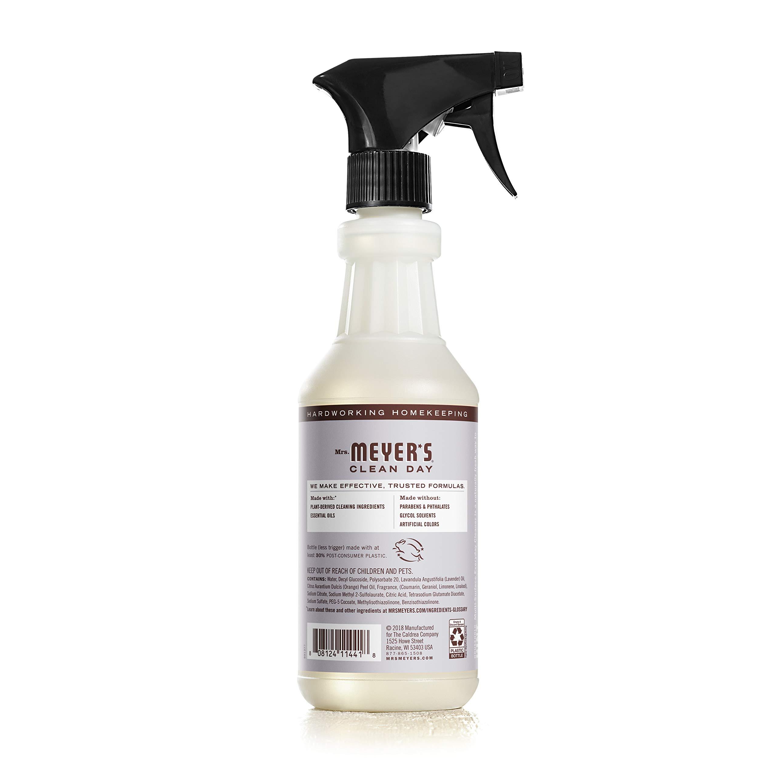 MRS. MEYER'S CLEAN DAY Multi-Surface Everyday Cleaner, Cruelty Free Formula, Lavender Scent, 16 oz- Pack of 3 - Image 2