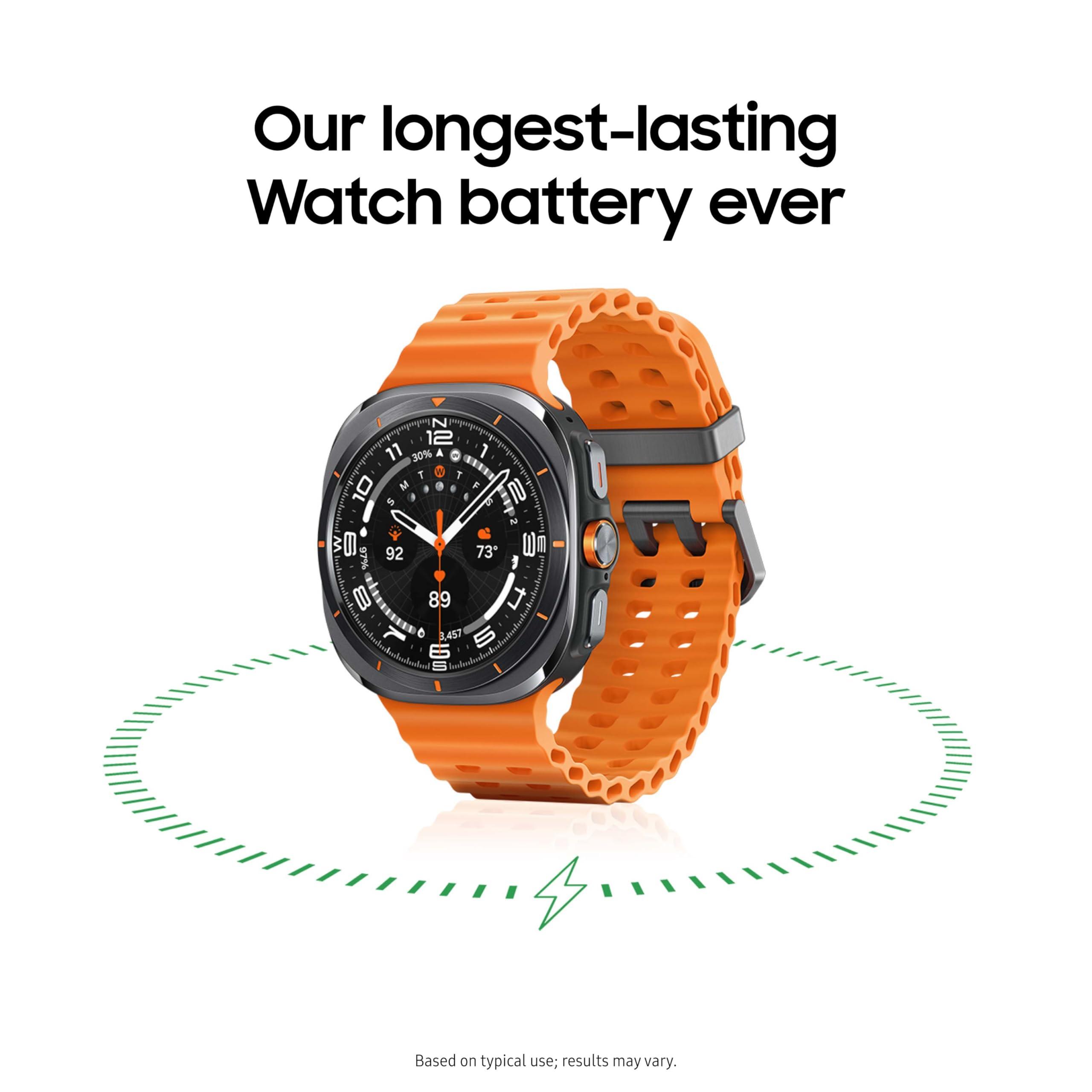SAMSUNG Galaxy Watch Ultra 47mm LTE AI Smartwatch w/Energy Score, Wellness Tips, Heart Rate Tracking, Sleep Monitor, Fitness Tracker, GPS, 2024,Titanium Gray [US Version, 1Yr Manufacturer Warranty] - Image 6