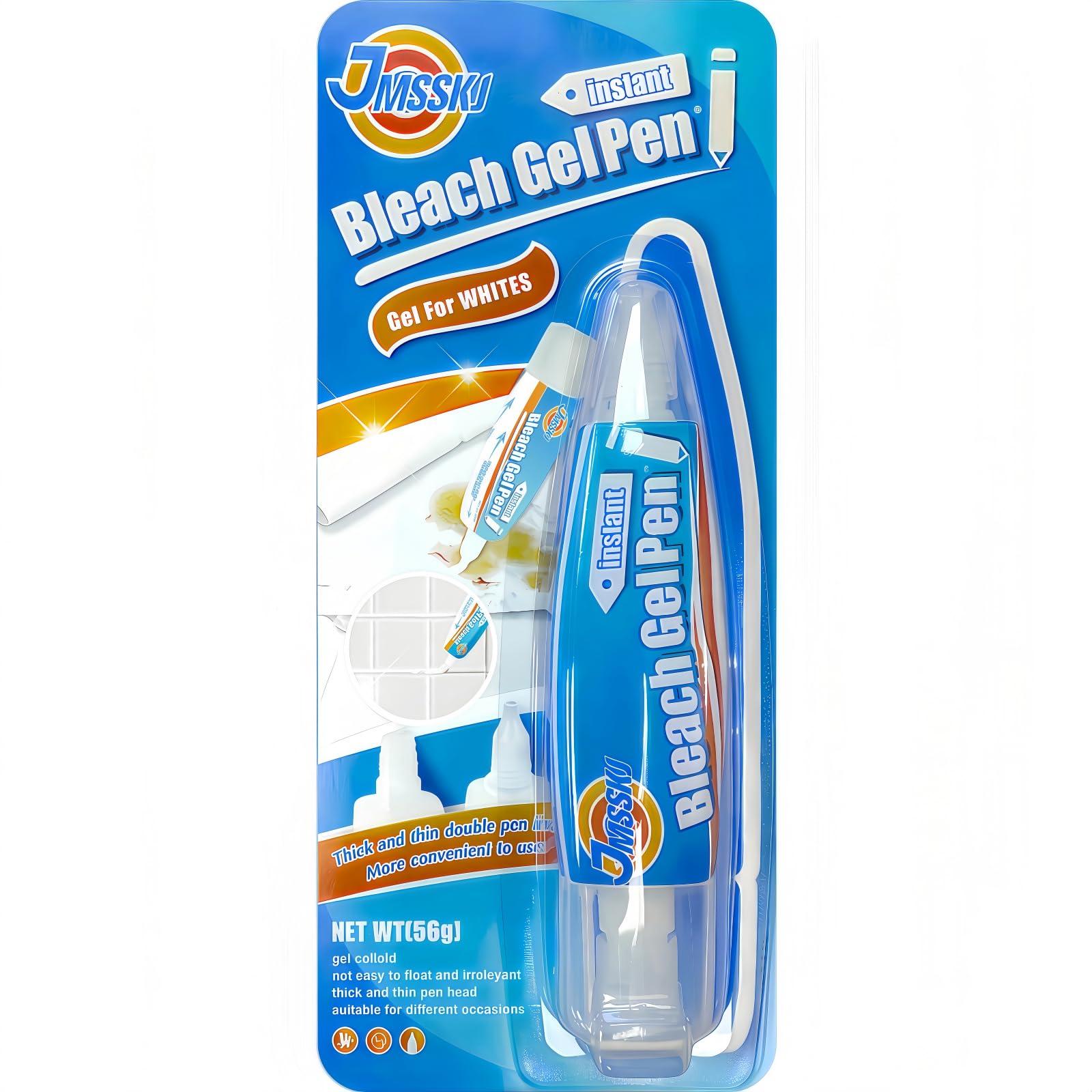 Bleach Pen, Bleach Pen For Clothing, Stain Remover Pen, Mold Stain Remover Gel, Clothing Bleached DIY design, Travel Accessories, Lnstantly Remove Stains, Pearl white (1.76 Fl Oz (Pack of 1), Lemon)
