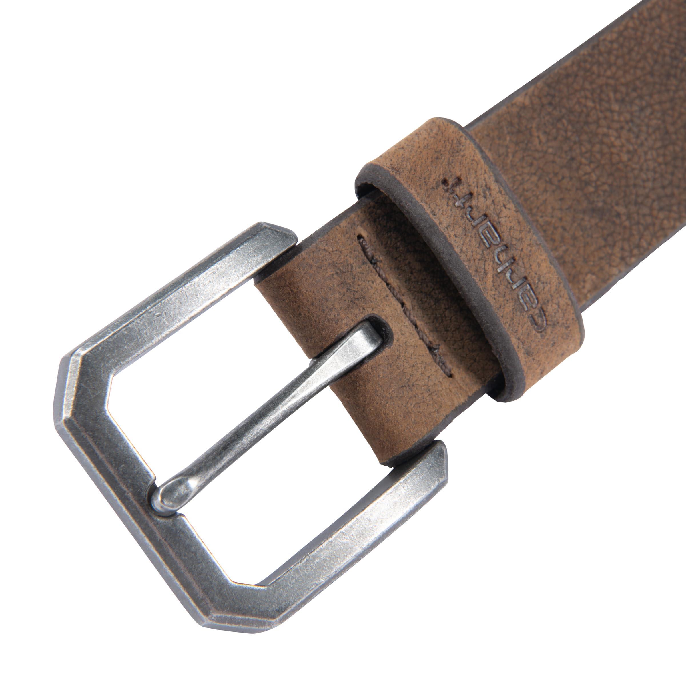 Carhartt Men's Durable Full Grain Saddle Leather Classic Belts, W/Rugged Antique Nickle Hardware - Image 3