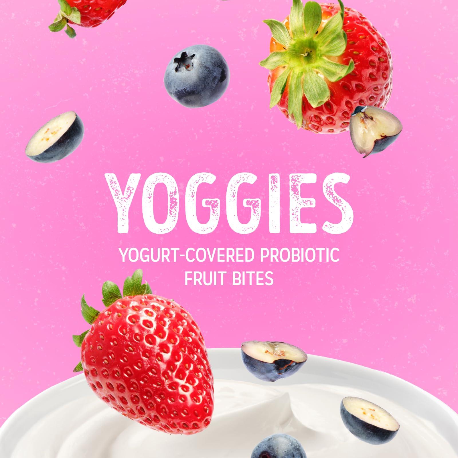 Nature's Garden Probiotic Yoggies Multi Pack, 21oz (Strawberry Yoggies 15x0.7 oz +Mixed Berry Yoggies 15x0.7 oz), Strawberry and Mixed Berry Yogurt Covered Snack, High Fiber, Real Fruit Pieces, No Artificial Ingredients, Healthy Snack for Adults - Image 3