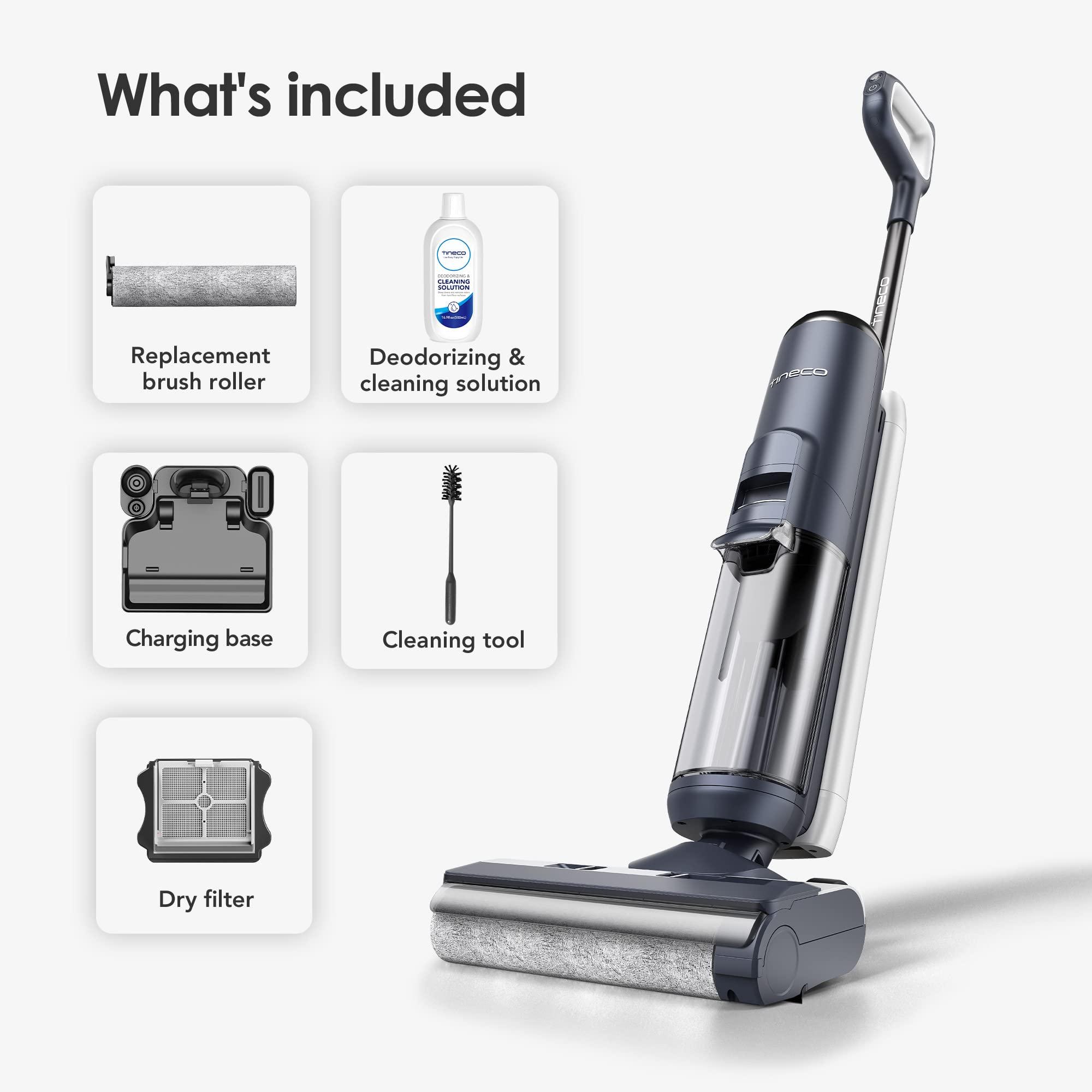 Tineco Floor ONE S5 Smart Cordless Wet Dry Vacuum Cleaner and Mop for Hard Floors, Digital Display, Long Run Time, Great for Sticky Messes and Pet Hair, Space-Saving Design, Blue - Image 9