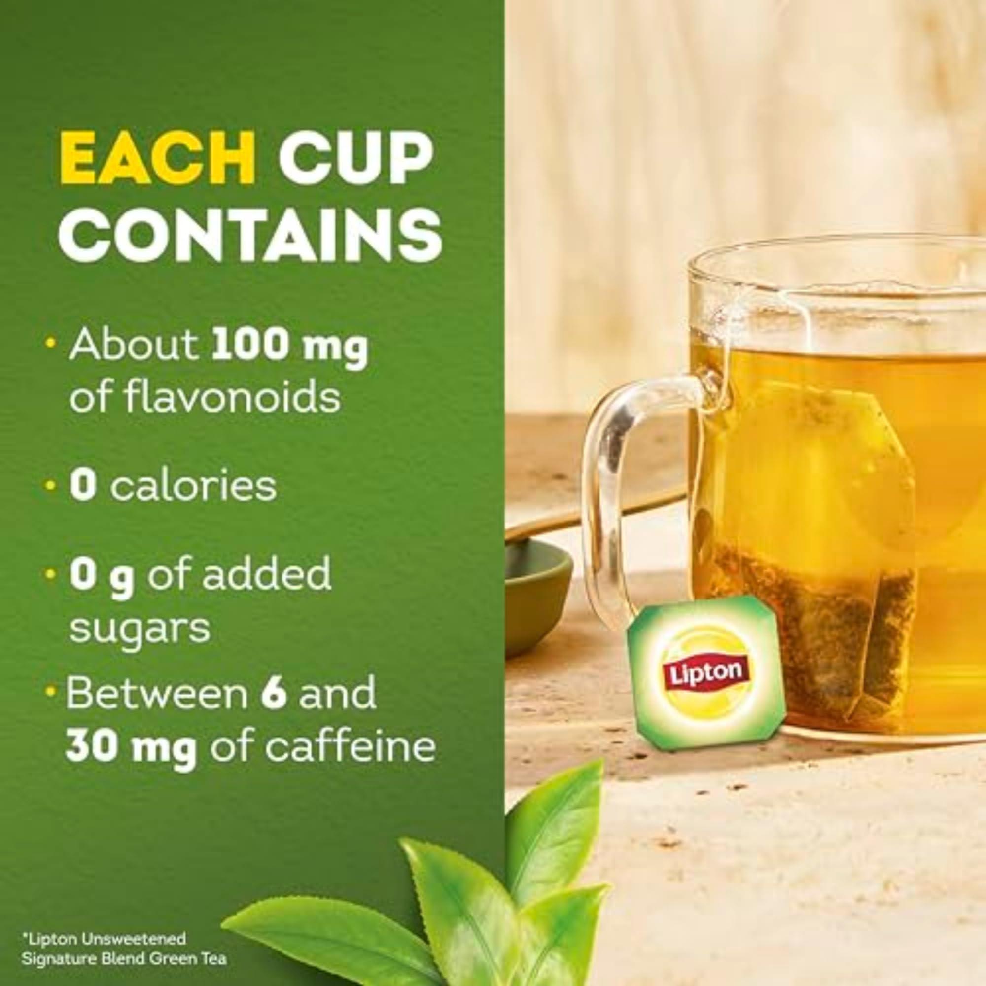 Lipton Signature Blend Green Tea Bags, Unsweetened Teabags for Hot Tea or Iced Tea with Caffeine and Flavonoids, 240 Total Tea Bags (40ct - Pack of 6) - Image 9