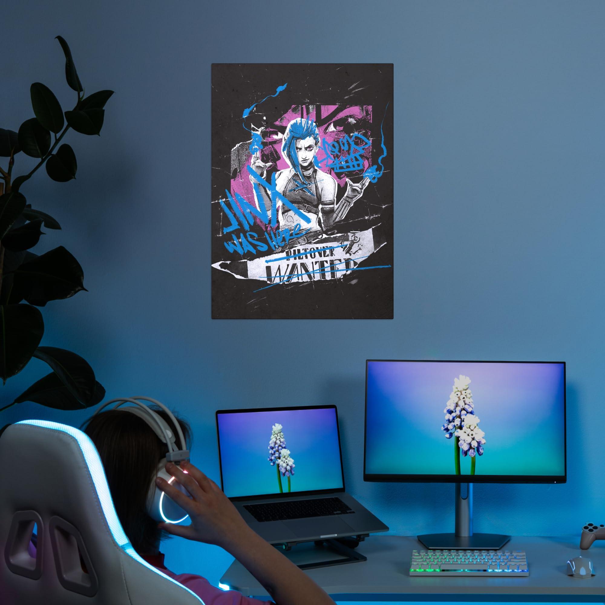 Displate Official Arcane Metal Poster Magnetic Mounting Included Licensed Artwork Modern Wall Decor Jinx was Here Poster 45 cm x 32 cm - Image 7