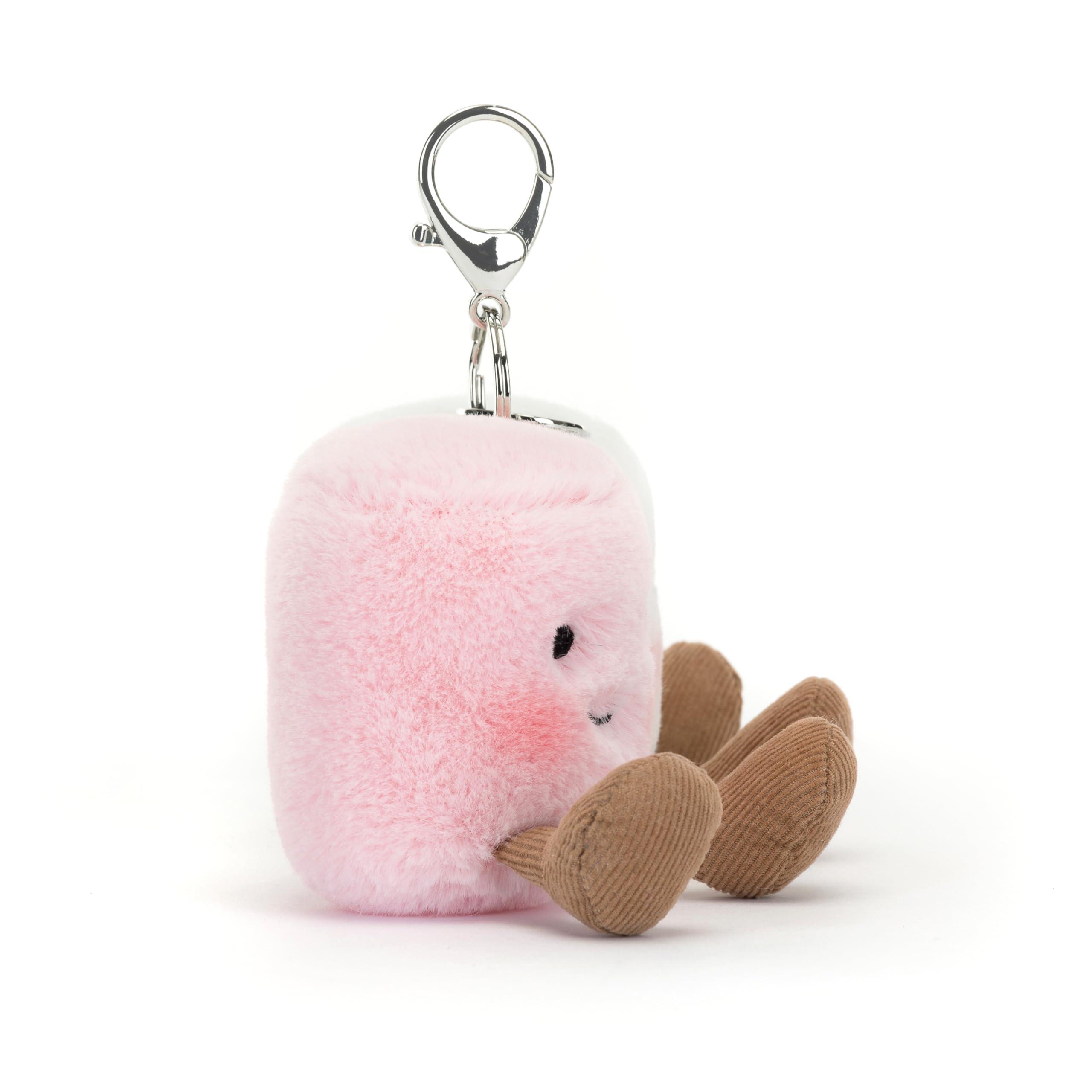Jellycat Amuseables Pair of Marshmallows Bag Charm, 3.5 inches - Food Plush Keychain - Great Gift Idea - Image 2