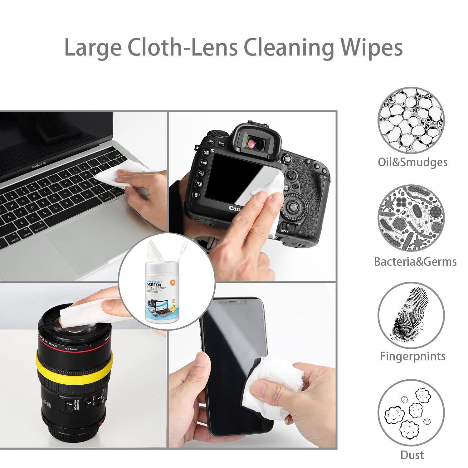 Monitor Wipes, Pre-Moistened Computer Screen Wipes for Electronics, Computer Monitor Cleaning Wipes for Eyeglasses, Tablets, Camera Lenses, Laptop, Screen Cleaner Wipes for Phones, TV, LCD - Image 2