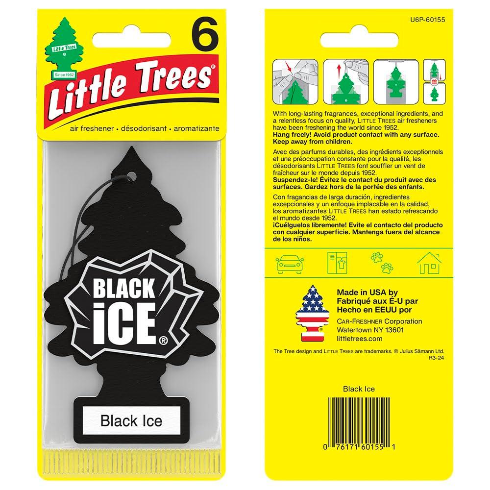 LITTLE TREES Air Fresheners Car Air Freshener. Hanging Tree Provides Long Lasting Scent for Auto or Home. Black Ice, 24 Air Fresheners - Image 3